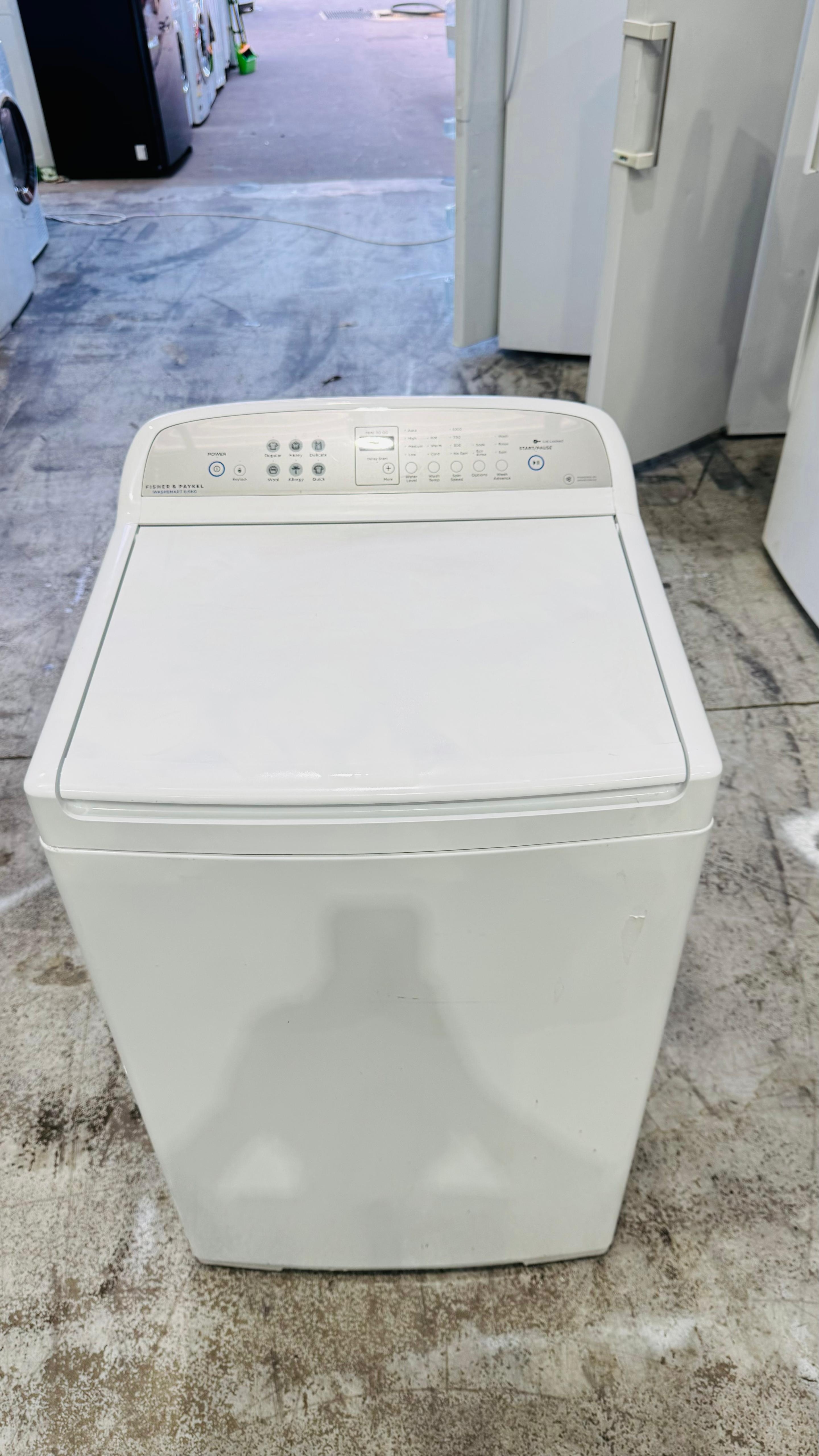 FISHER AND PAYKEL 8.5KGS TOP LOADER WASHING MACHINE