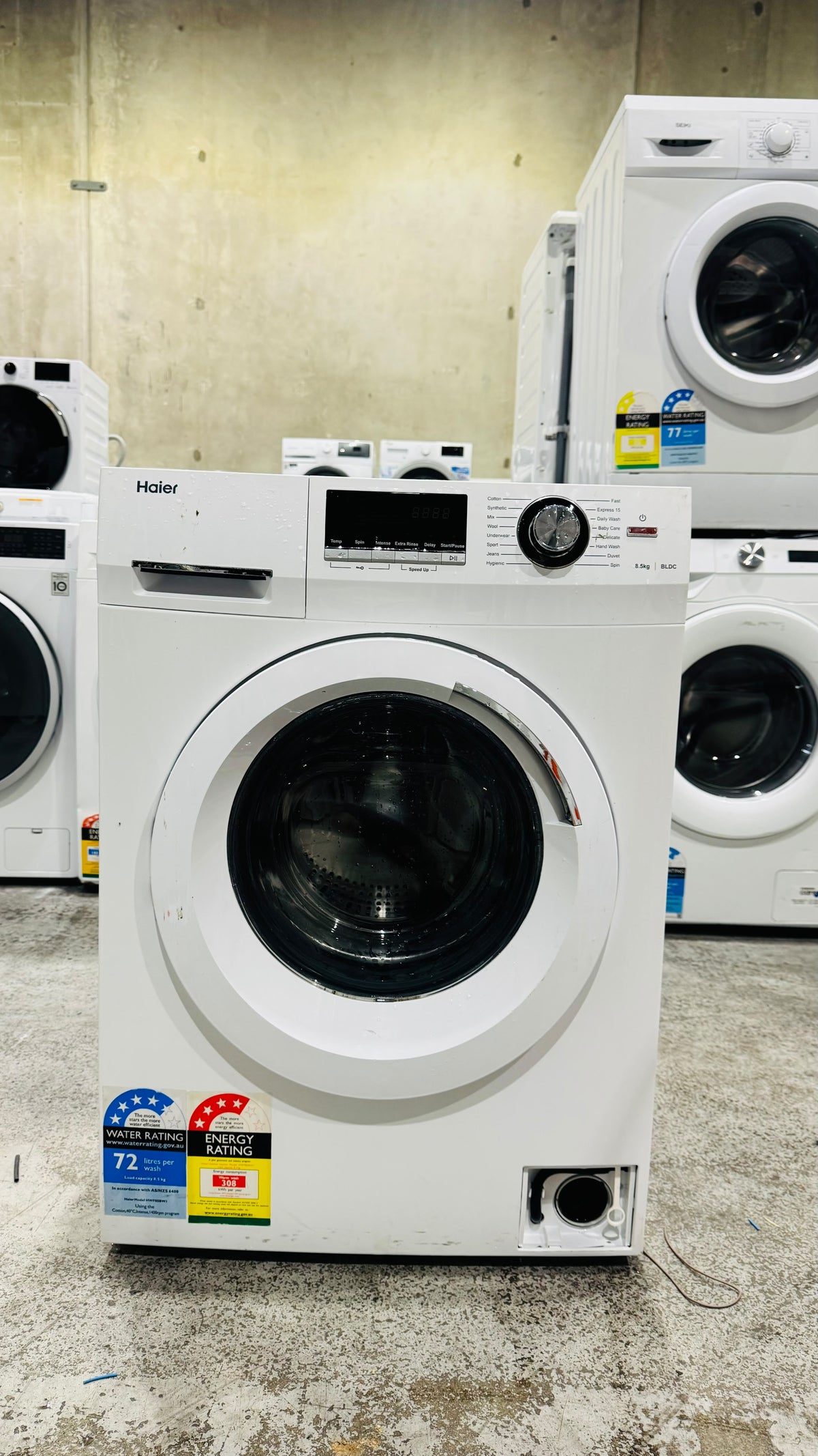 HAIER 8.5KGS FRONT LOADER WASHING MACHINE