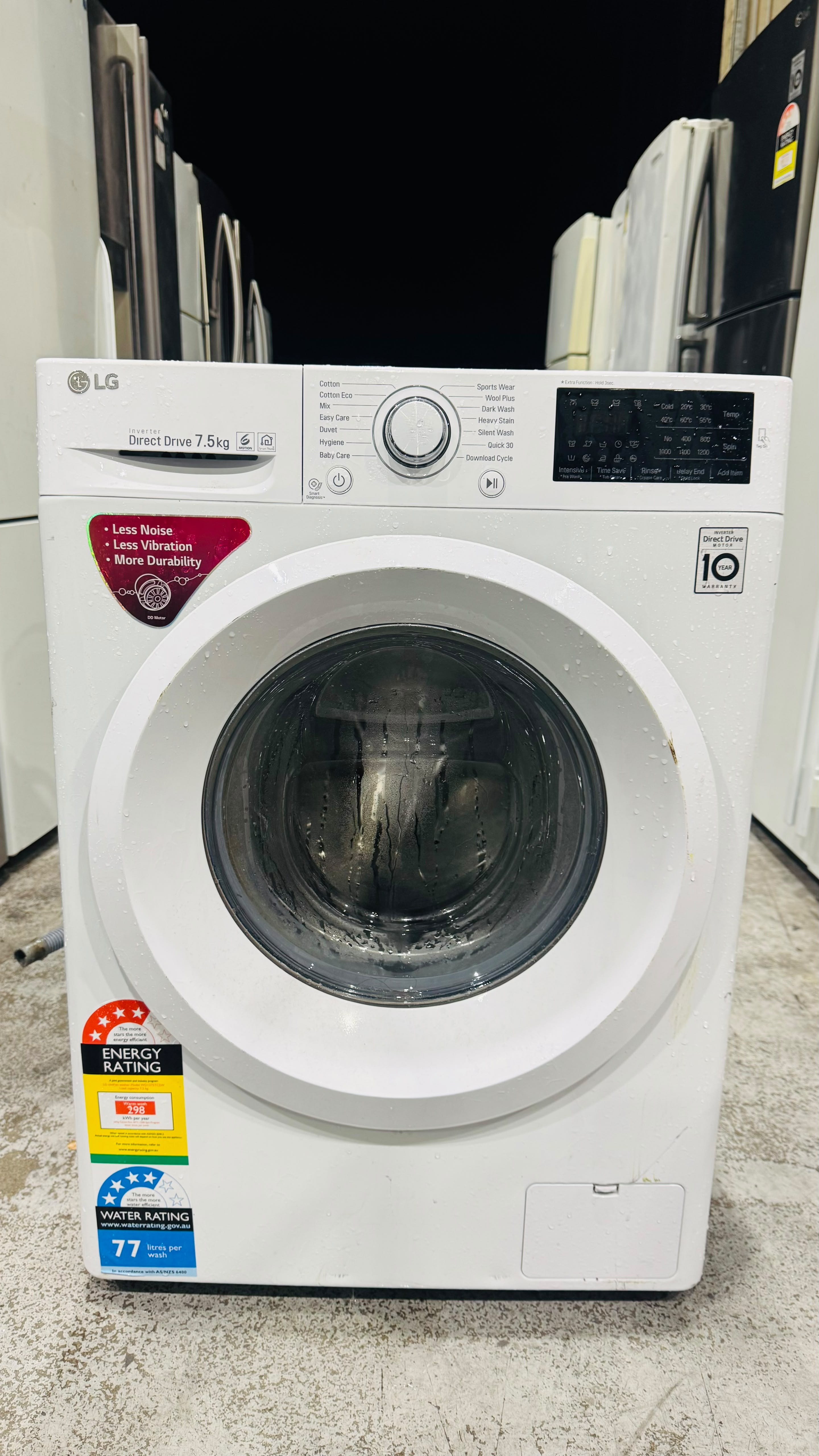 LG 7.5KGS FRONT LOADER WASHING MACHINE