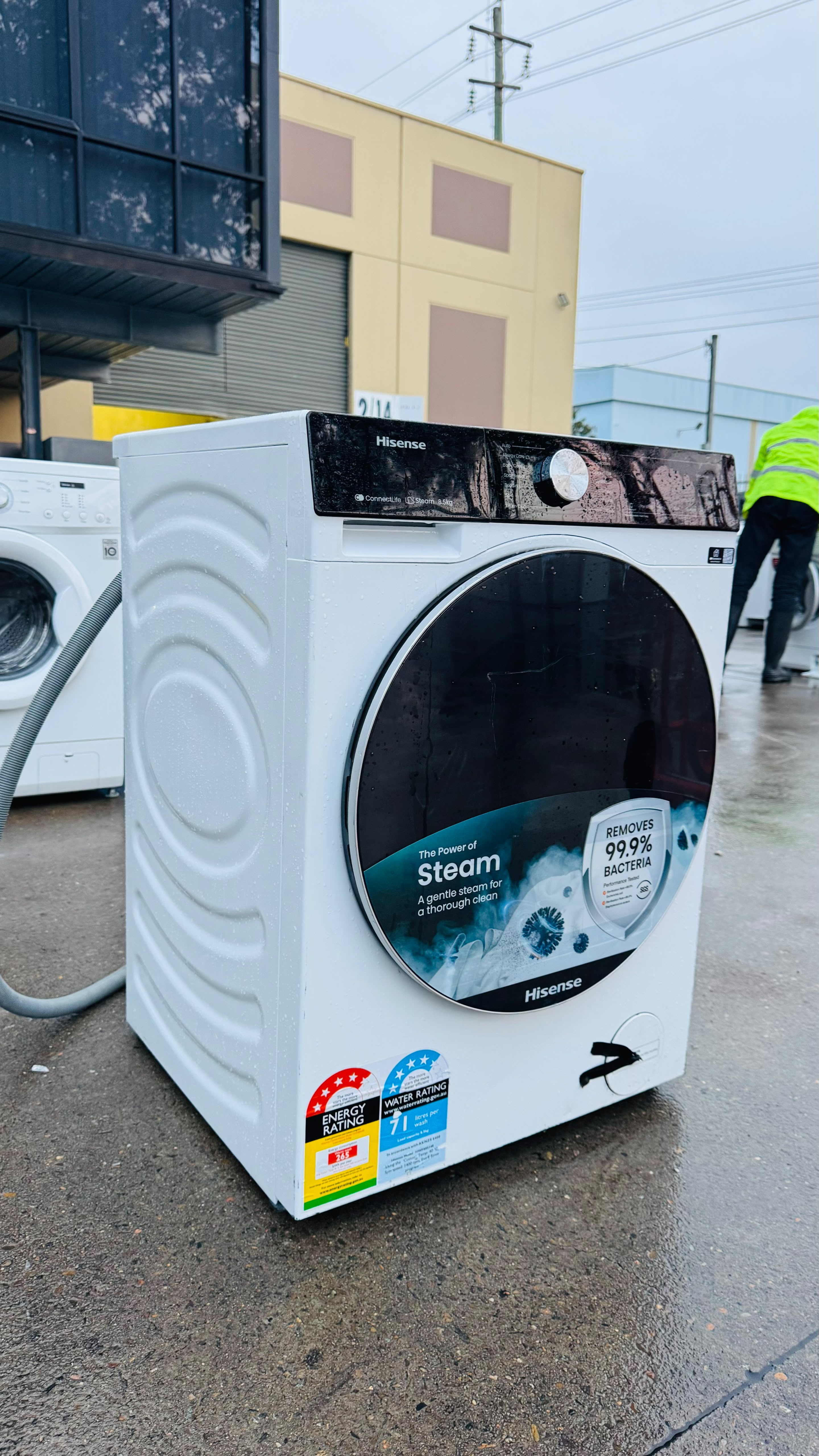 HISENSE FACTORY SECOND 8.5KGS FRONT LOADER WASHING MACHINE
