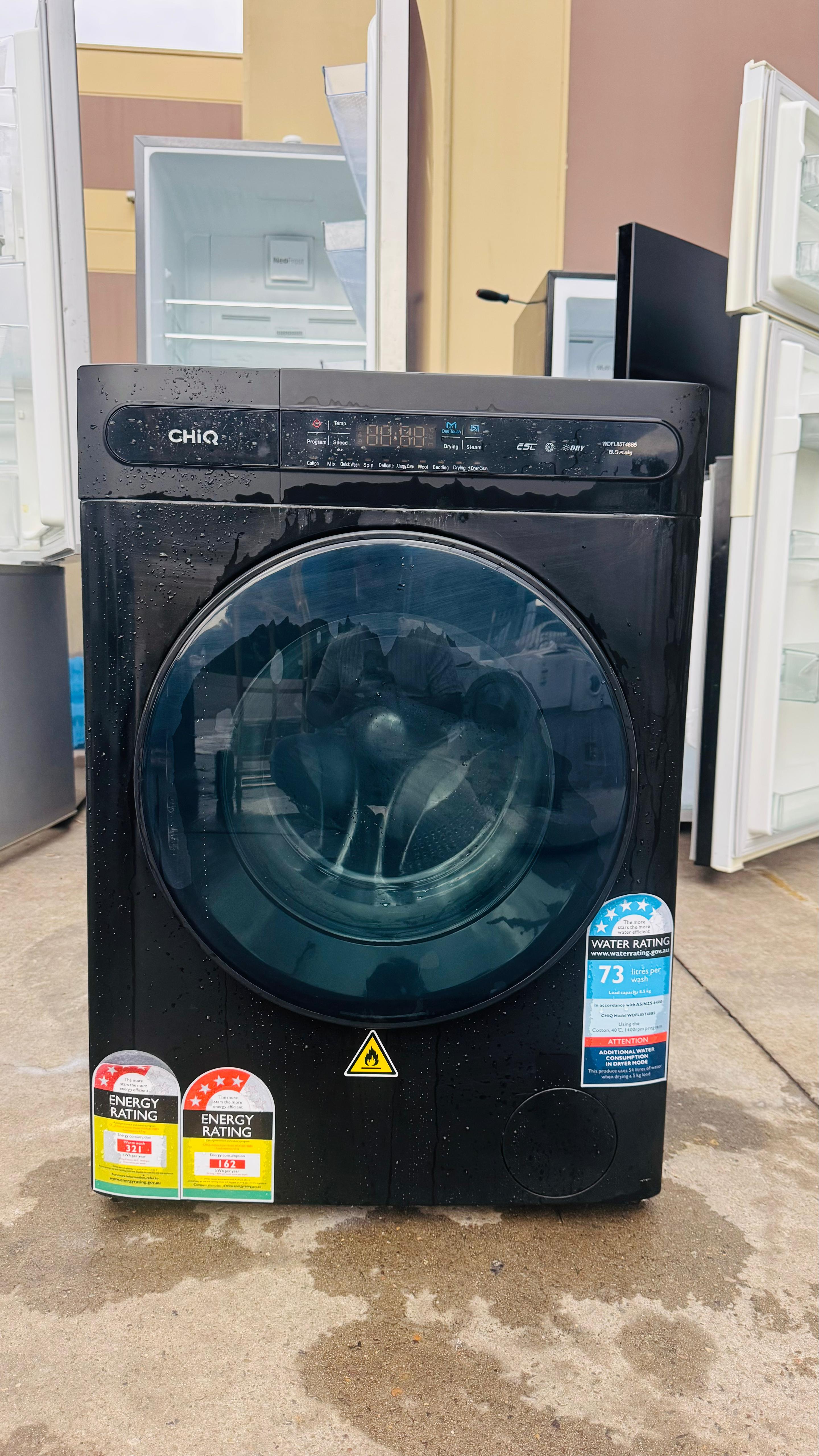 CHIQ 8.5 KGS FRONT LOADER WASHING MACHINE