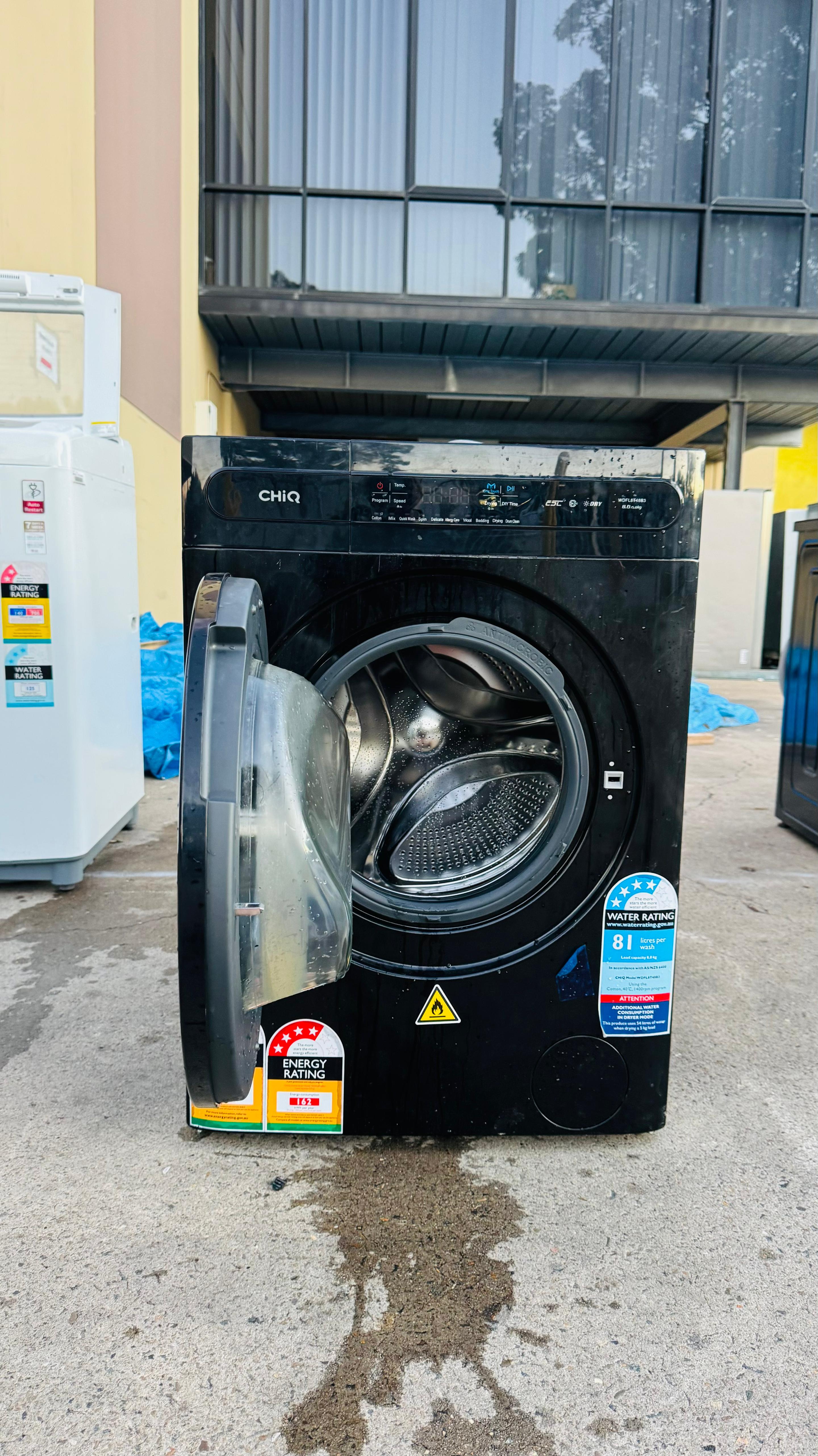 CHIQ 8 KGS FRONT LOADER WASHING MACHINE