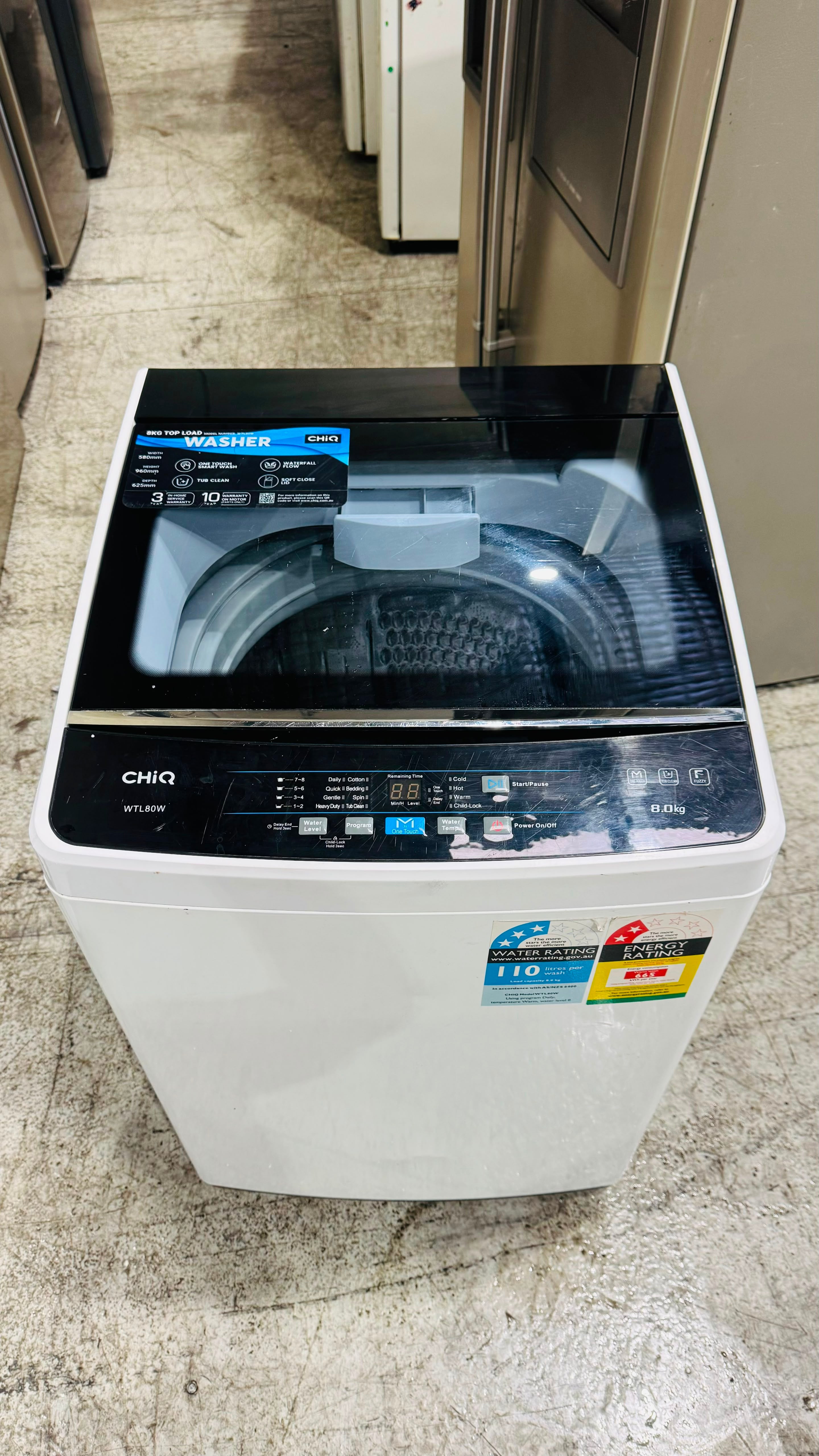 CHIQ 8KGS TOP LOADER WASHING MACHINE