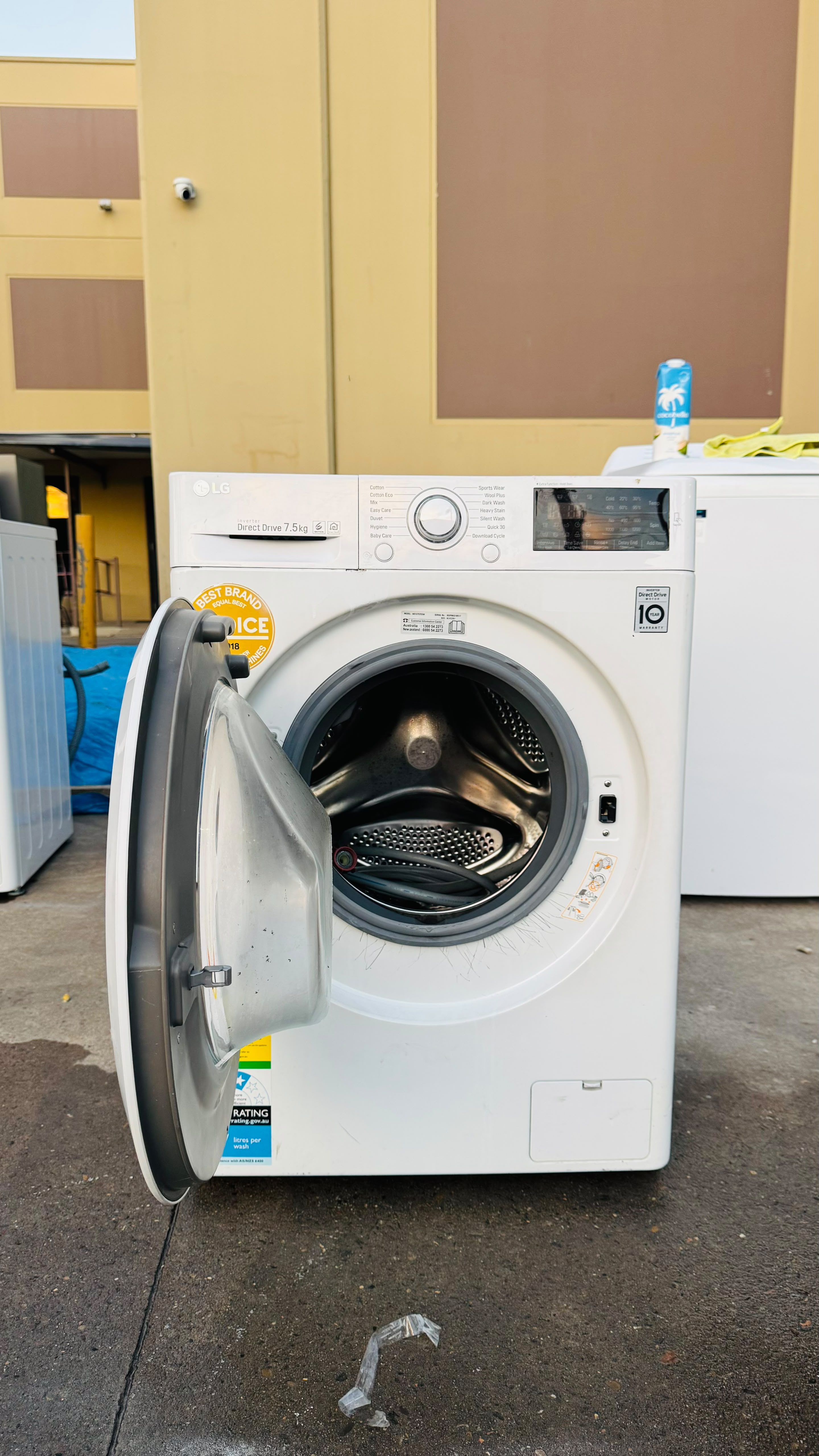 LG 7.5KGS FRONT LOADER WASHING MACHINE