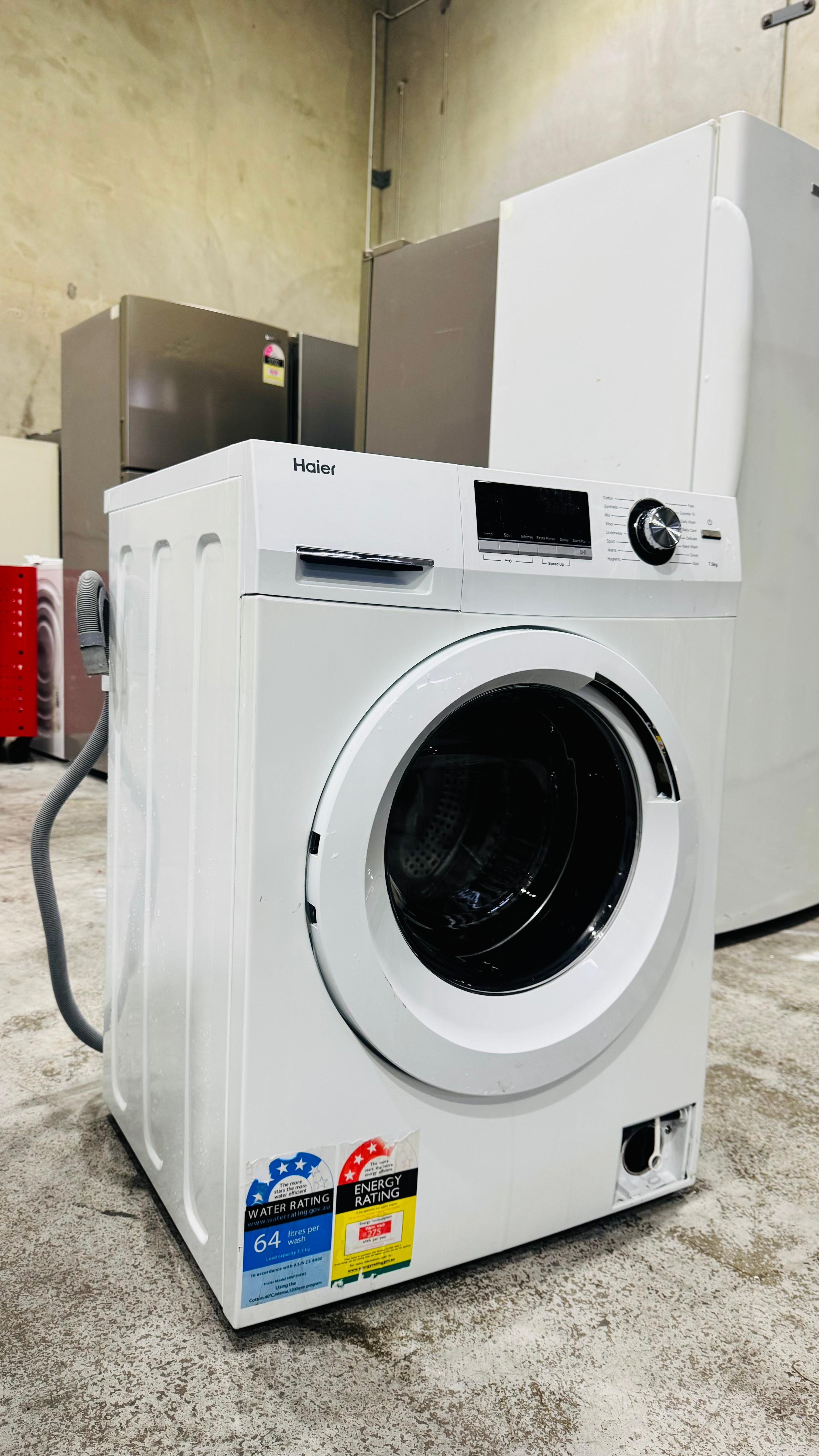 HAIER 7.5 KGS FRONT LOADER WASHING MACHINE