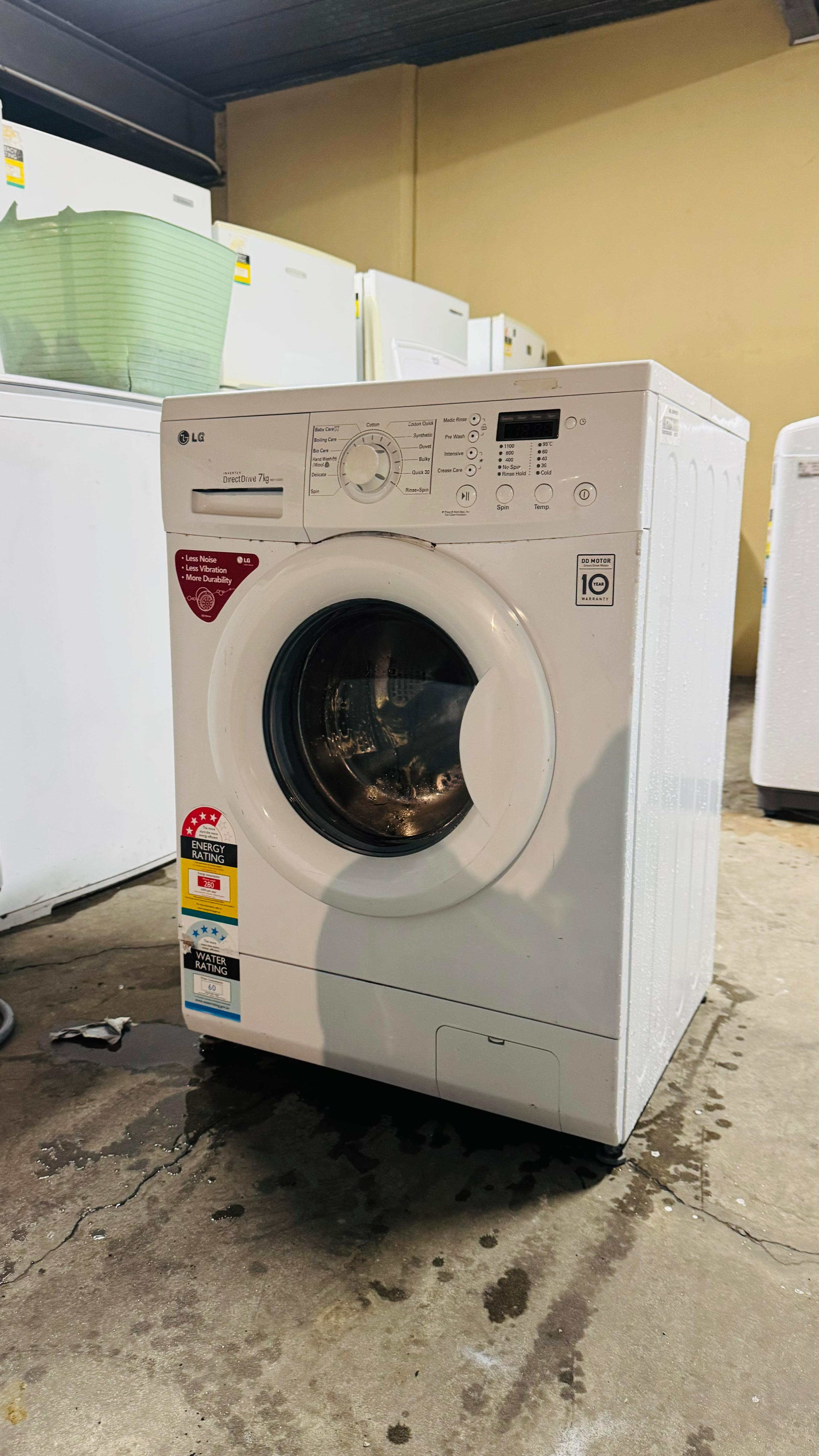 LG 7KGS FRONT LOADER WASHING MACHINE