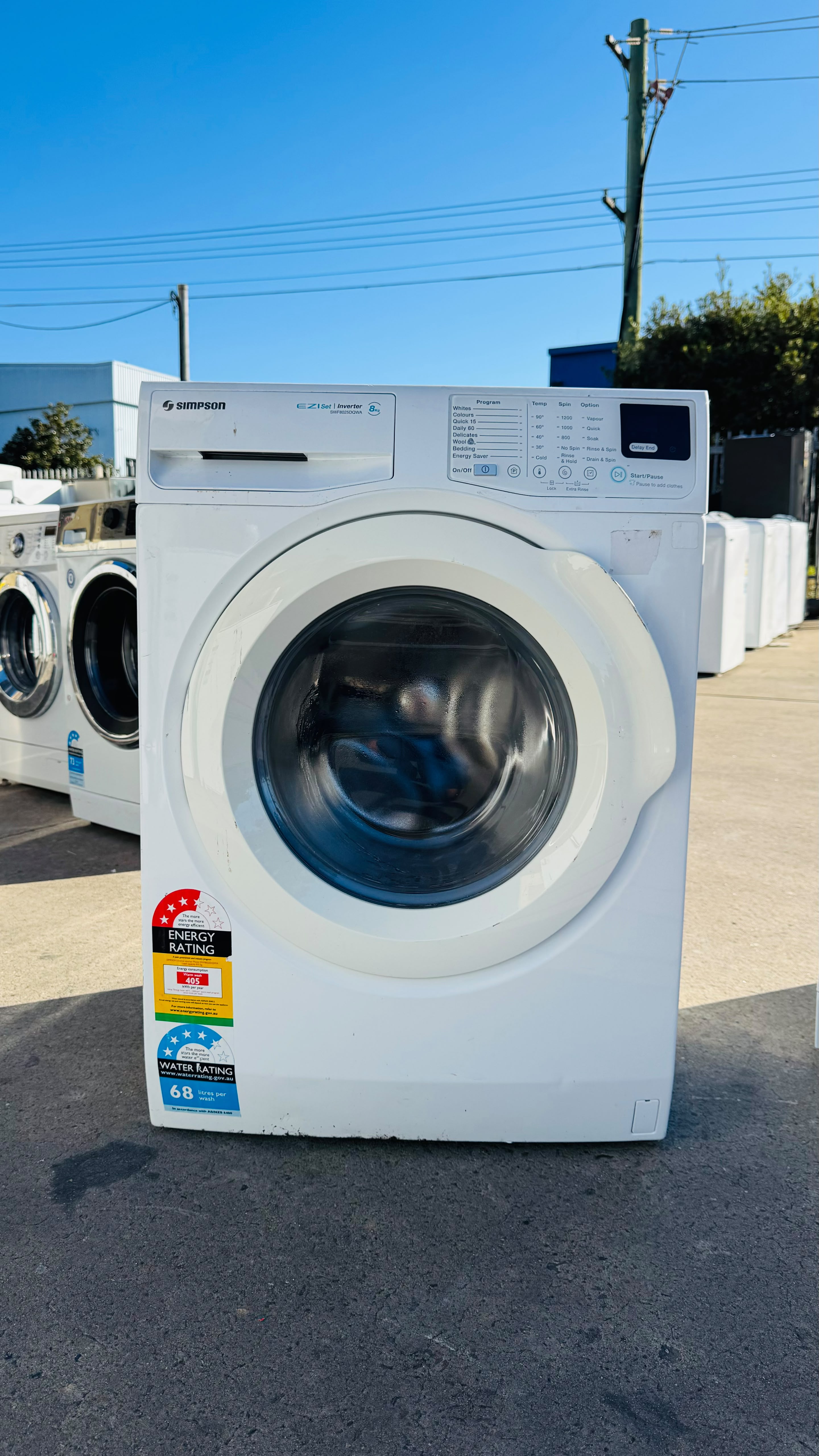 SIMPSON 8KGS FRONT LOADER WASHING MACHINE