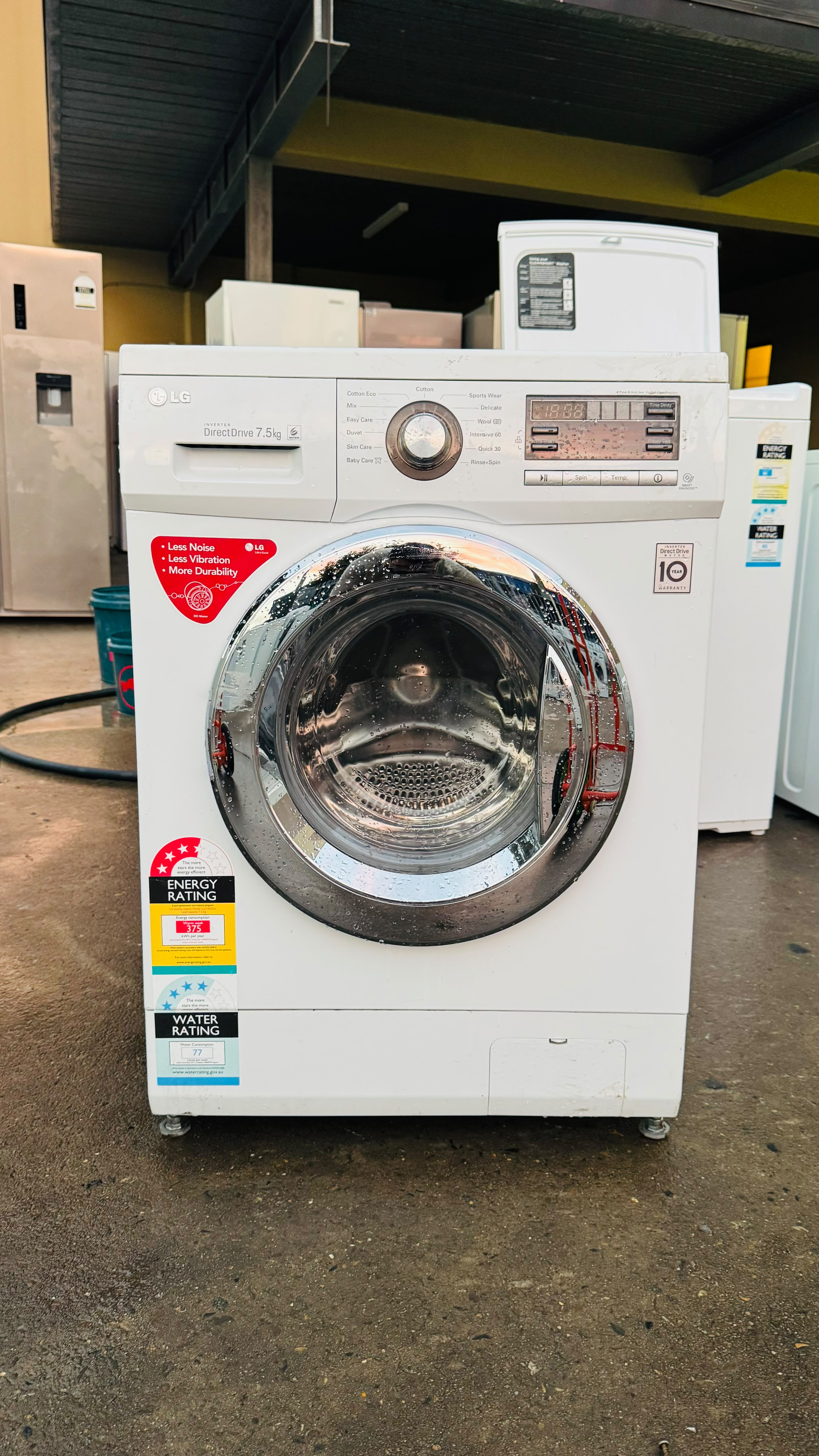 LG 7.5KGS FRONT LOADER WASHING MACHINE