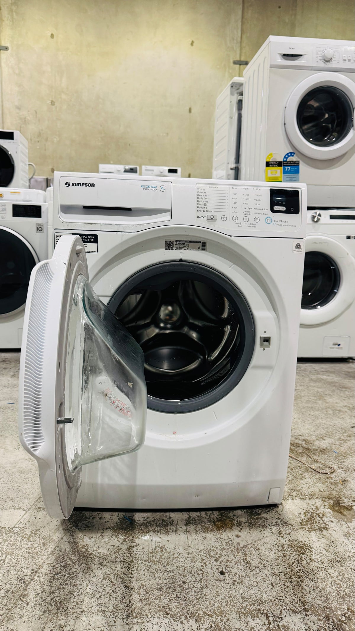 SIMPSON 7KGS FRONT LOADER WASHING MACHINE