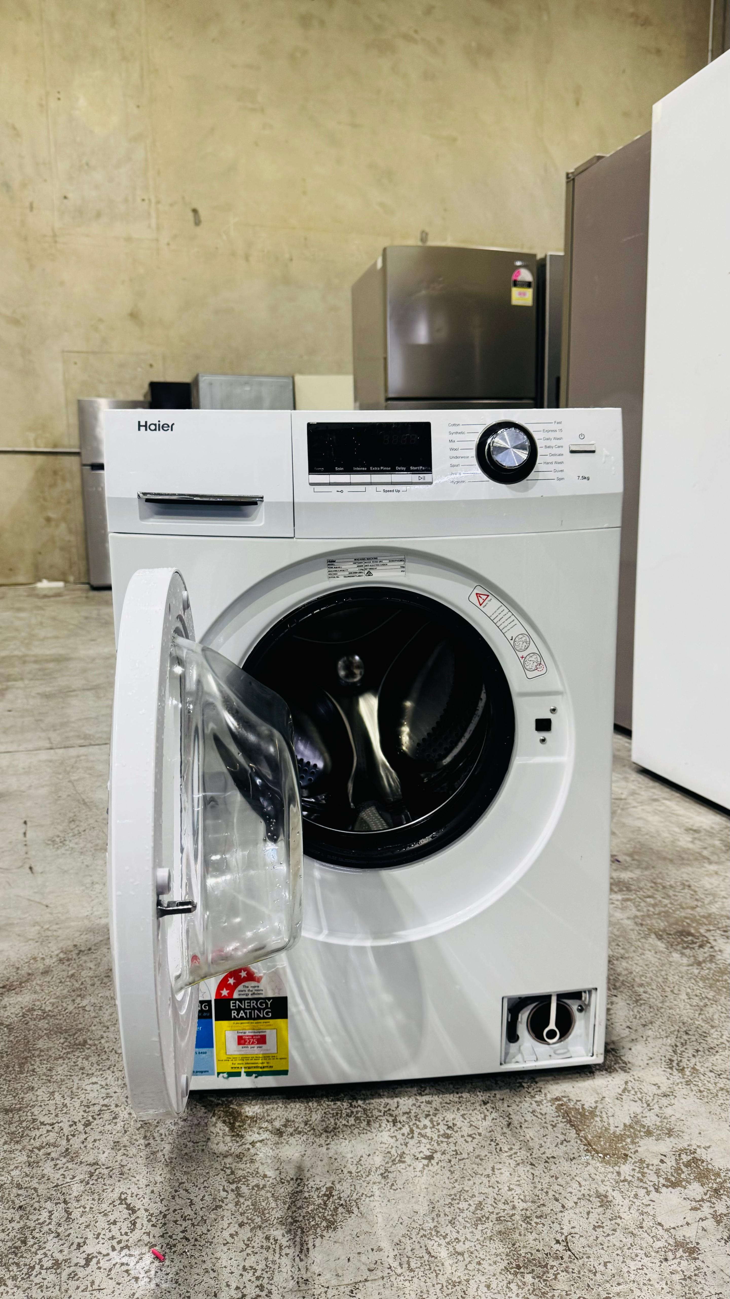 HAIER 7.5 KGS FRONT LOADER WASHING MACHINE