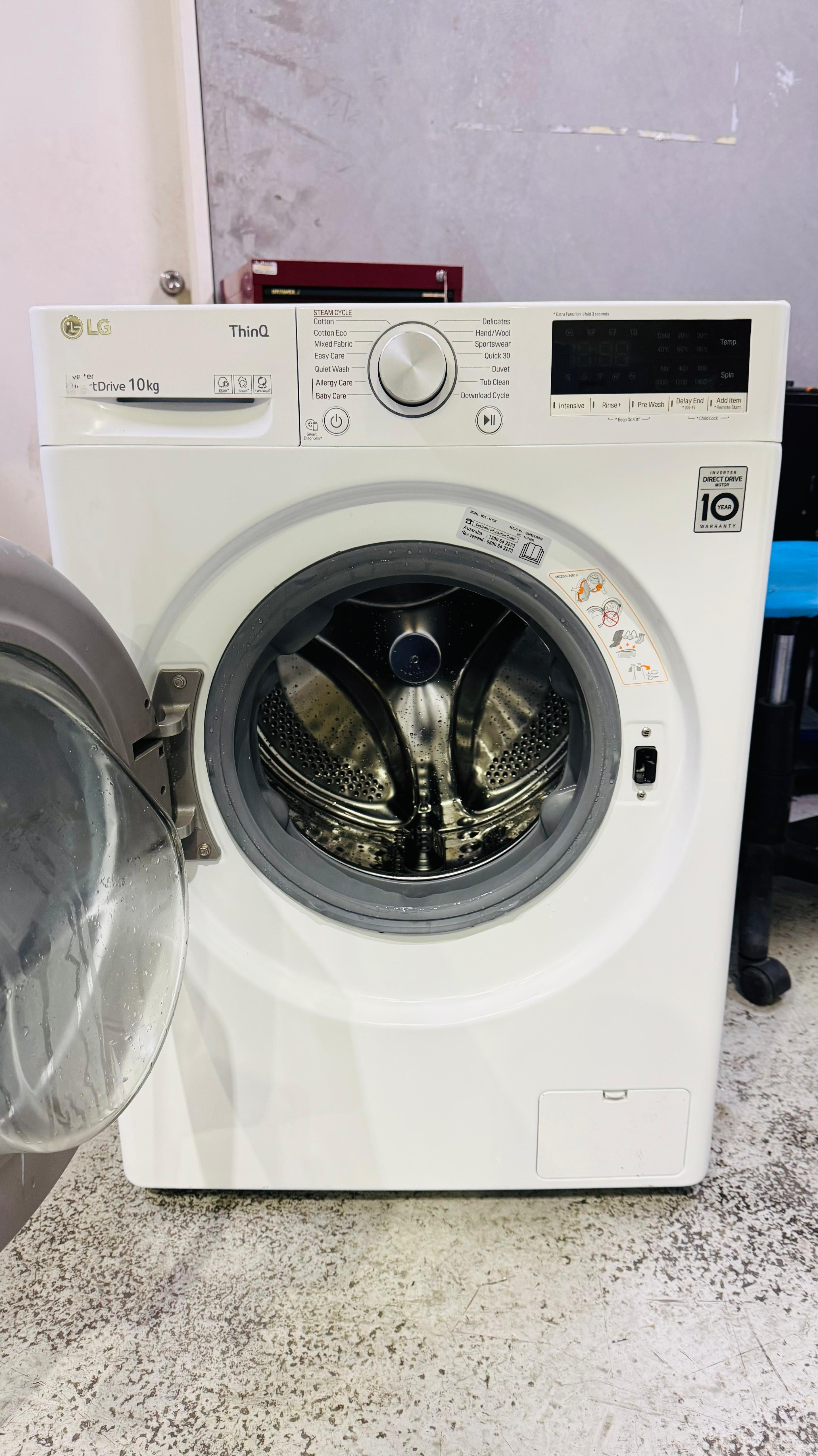 LG 10KGS FRONT LOADER WASHING MACHINE