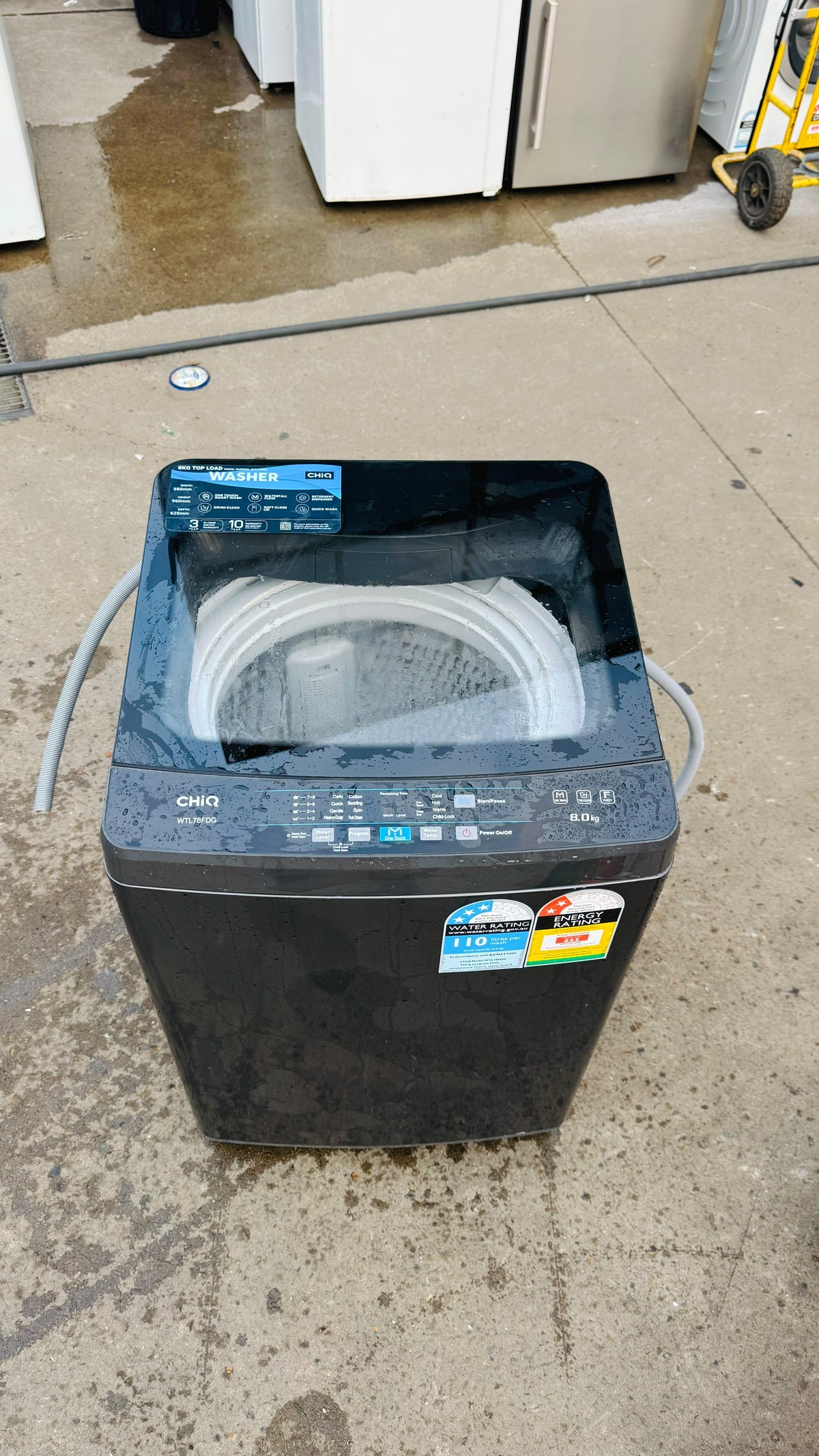 CHIQ 8KGS TOP LOADER WASHING MACHINE