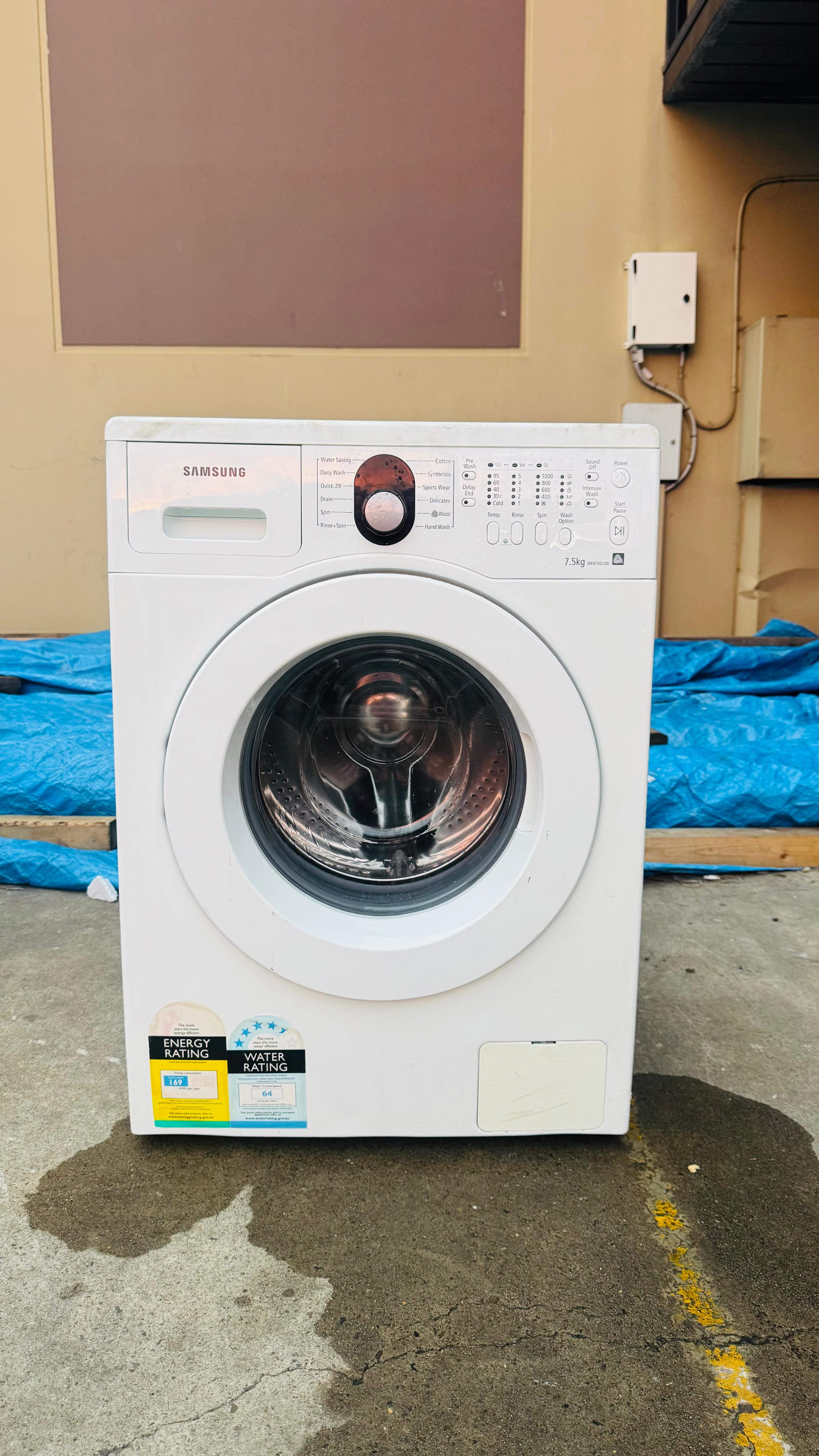 SAMSUNG 7.5KGS FRONT LOADER WASHING MACHINE