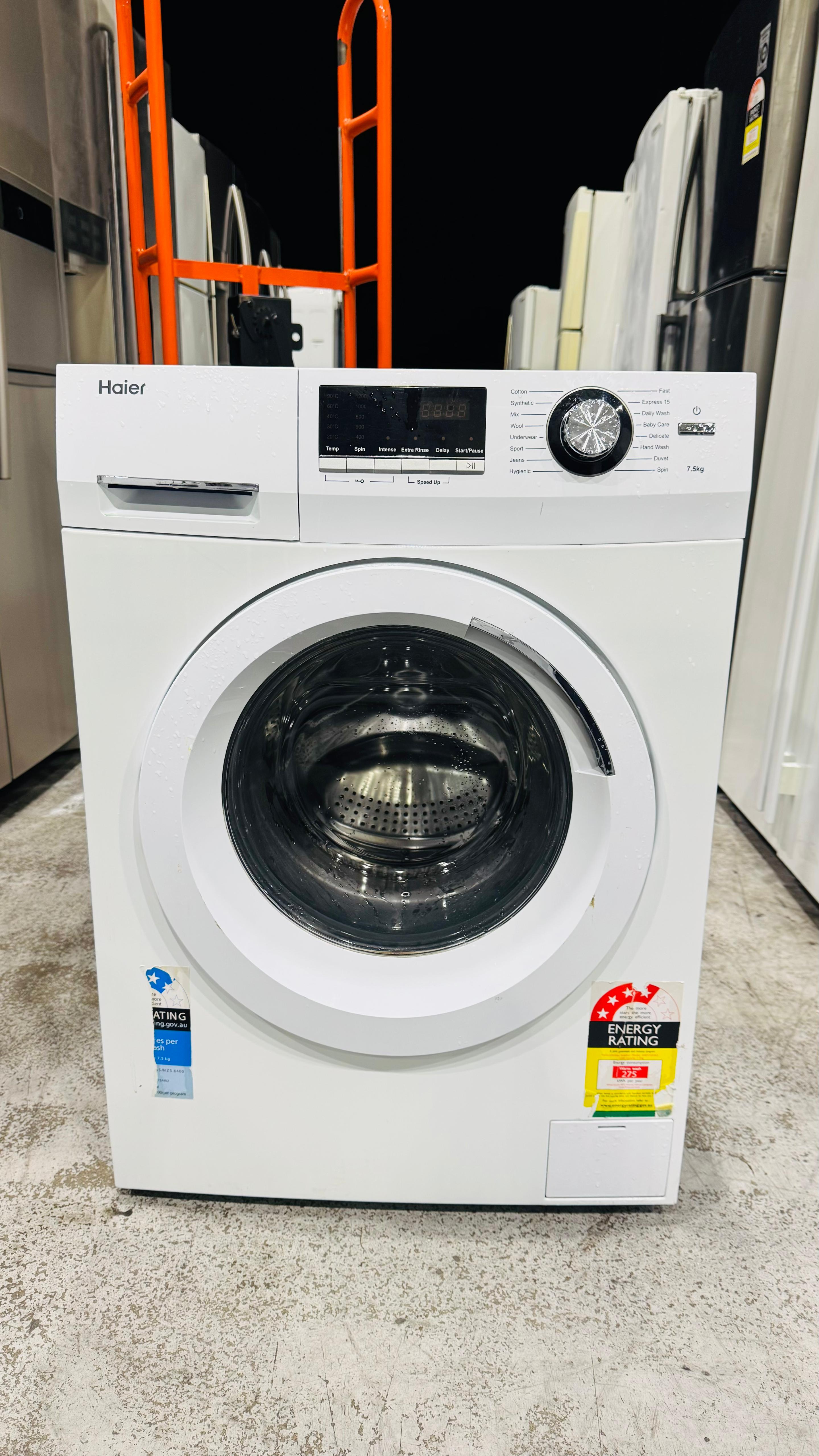 HAIER 7.5KGS FRONT LOADER WASHING MACHINE