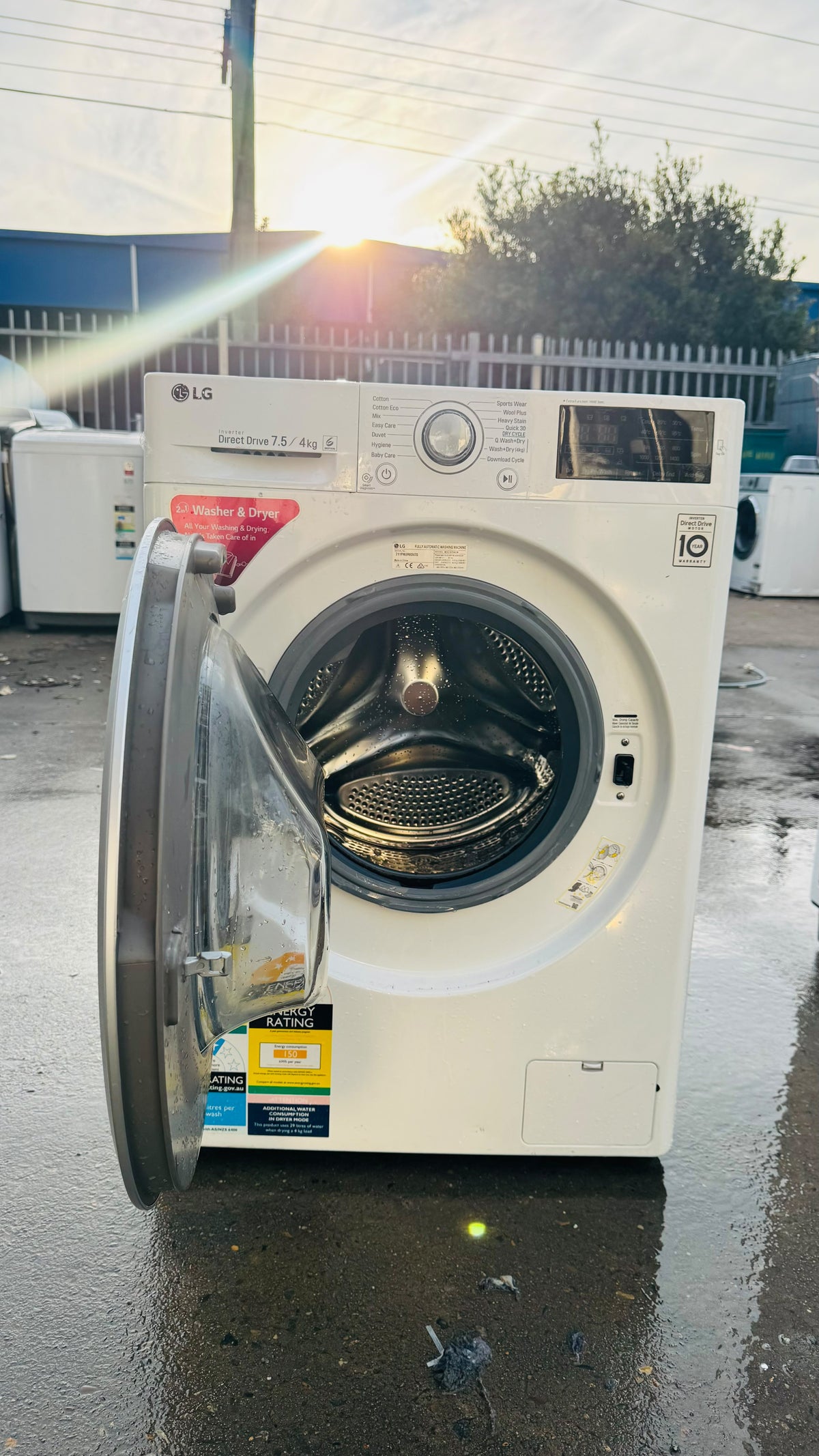 LG 7.5KGS FRONT LOADER WASHING MACHINE