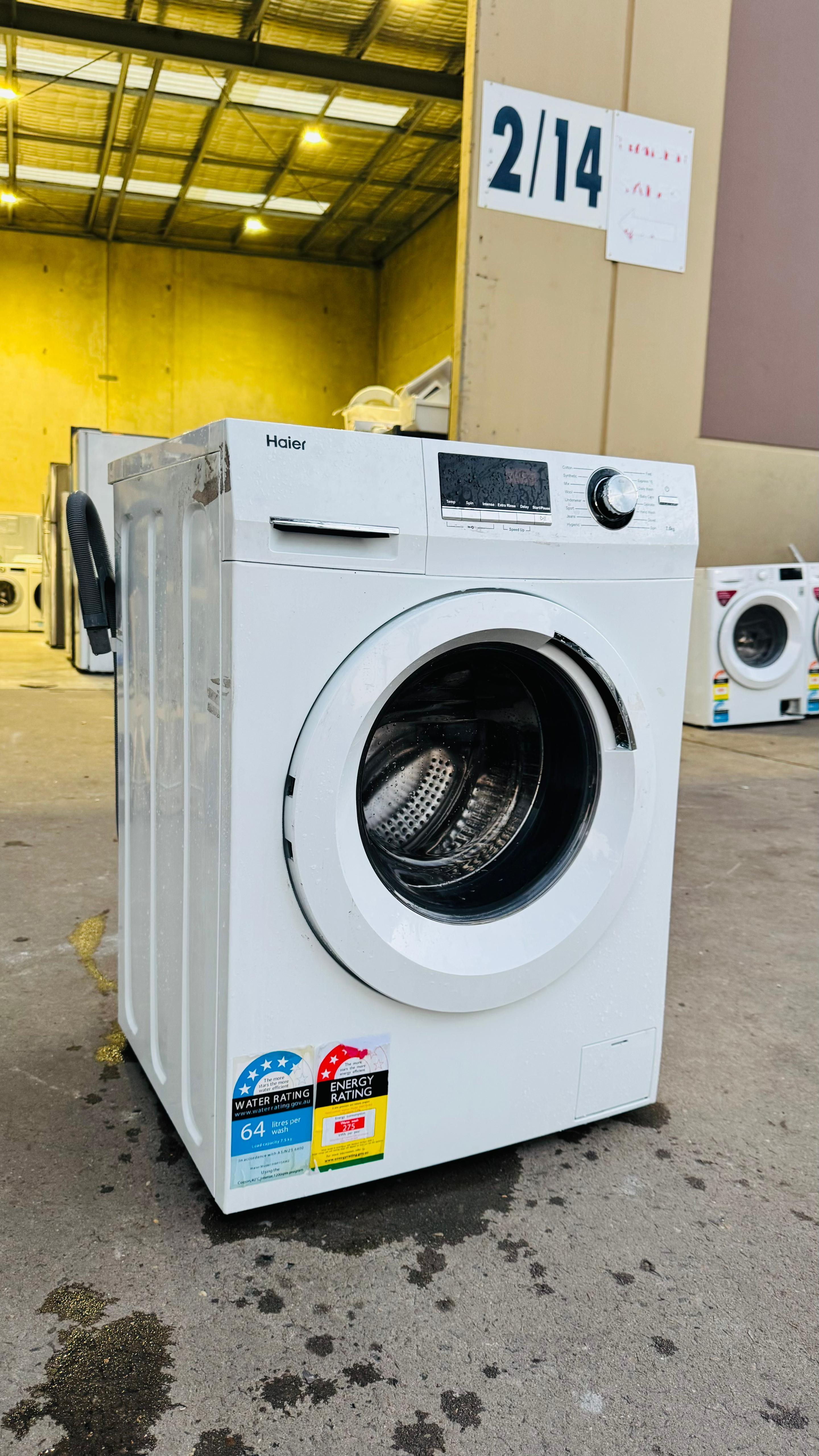 HAIER 7.5KGS FRONT LOADER WASHING MACHINE