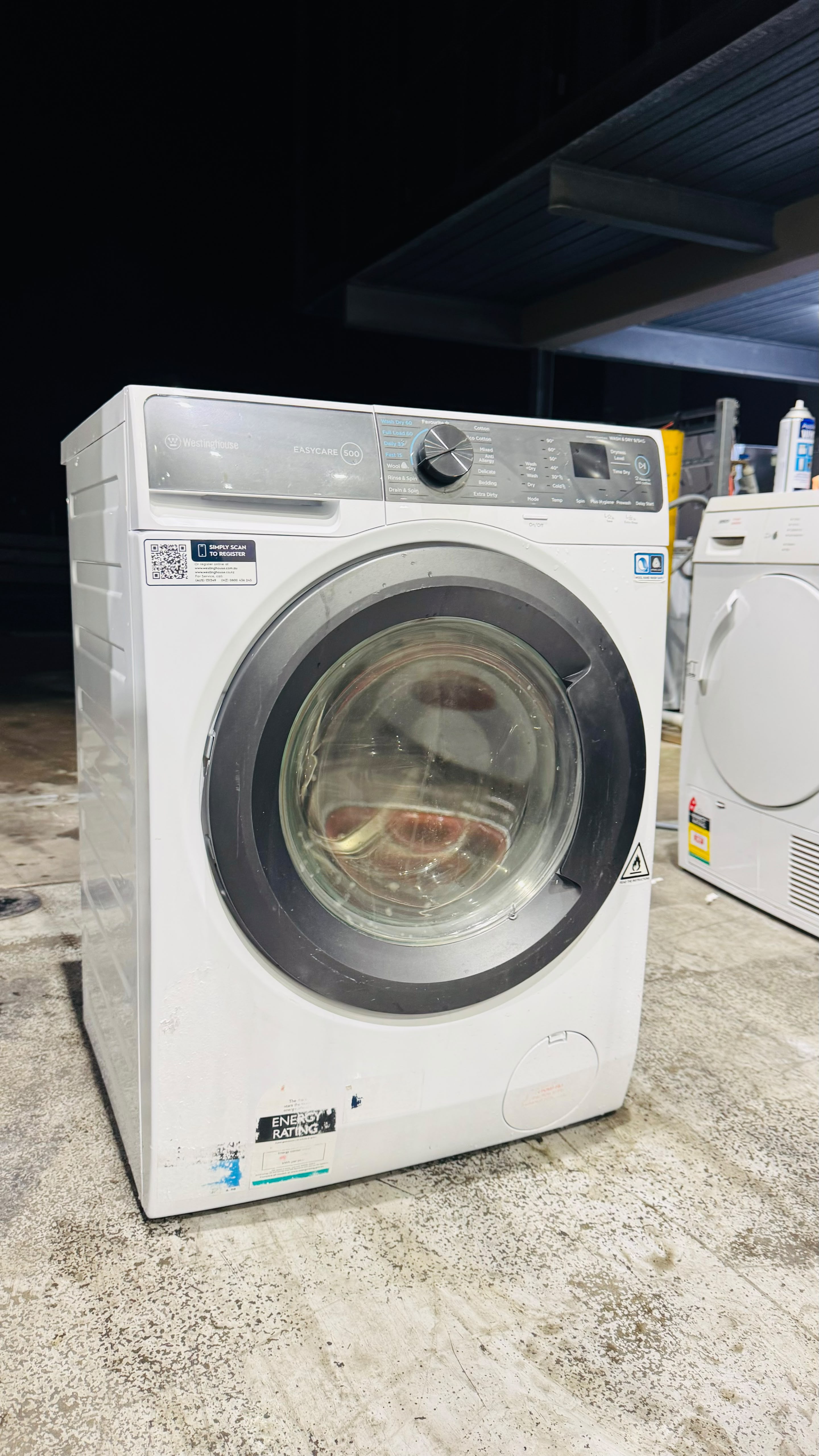 WESTINGHOUSE 9KGS FRONT LOADER WASHING MACHINE