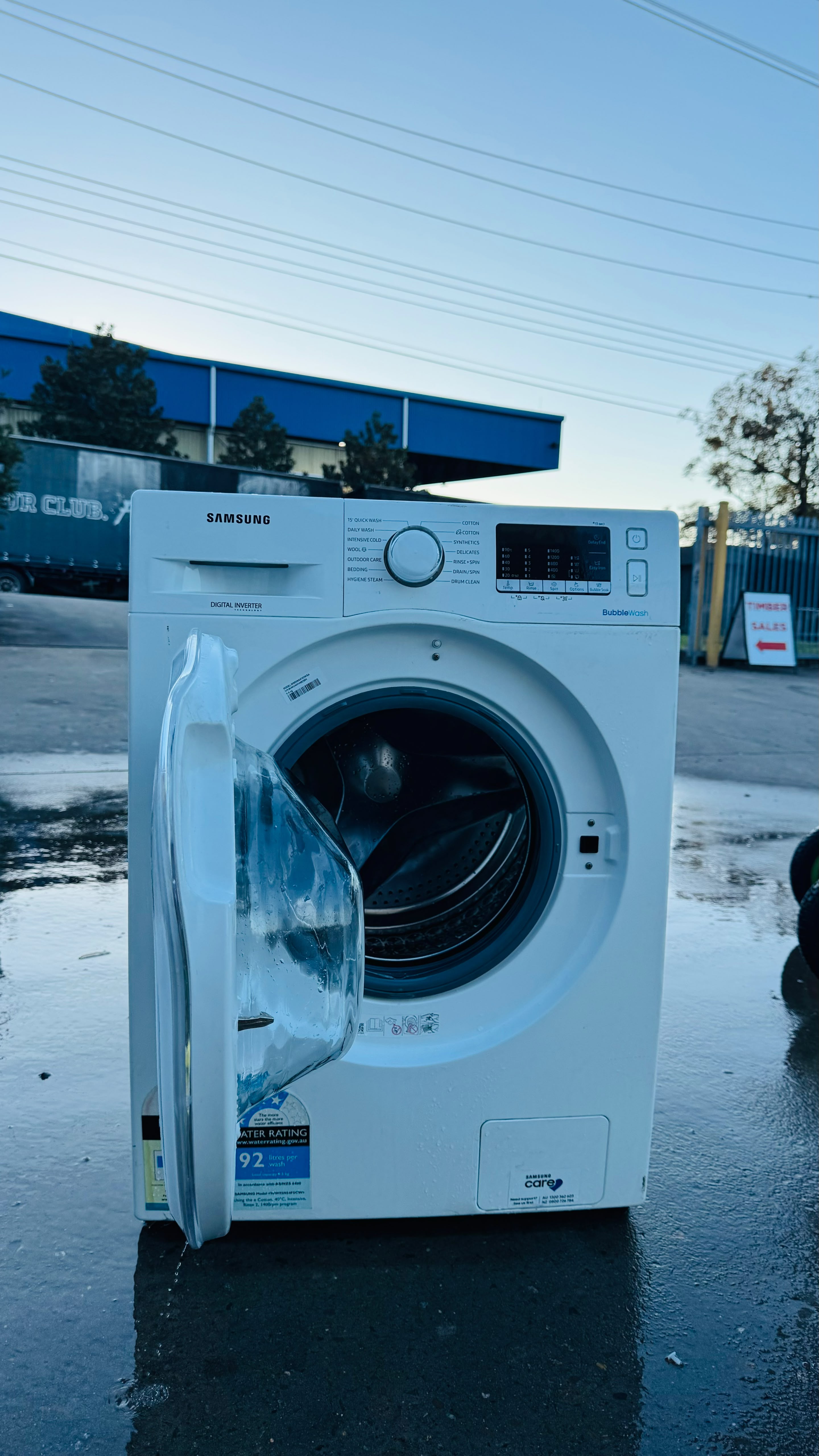 SAMSUNG 9.5KGS FRONT LOADER WASHING MACHINE