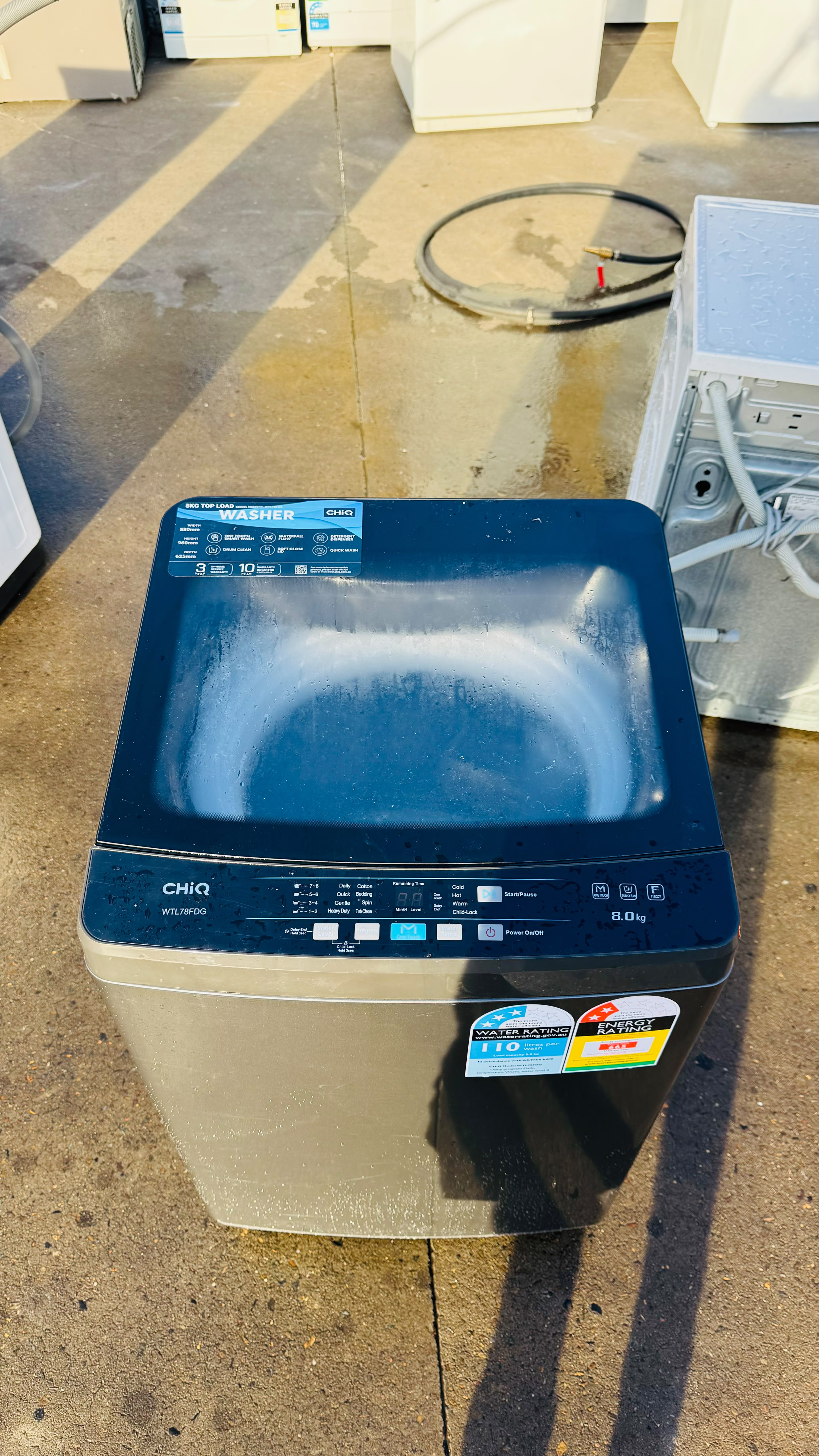 CHIQ 8KGS TOP LOADER WASHING MACHINE
