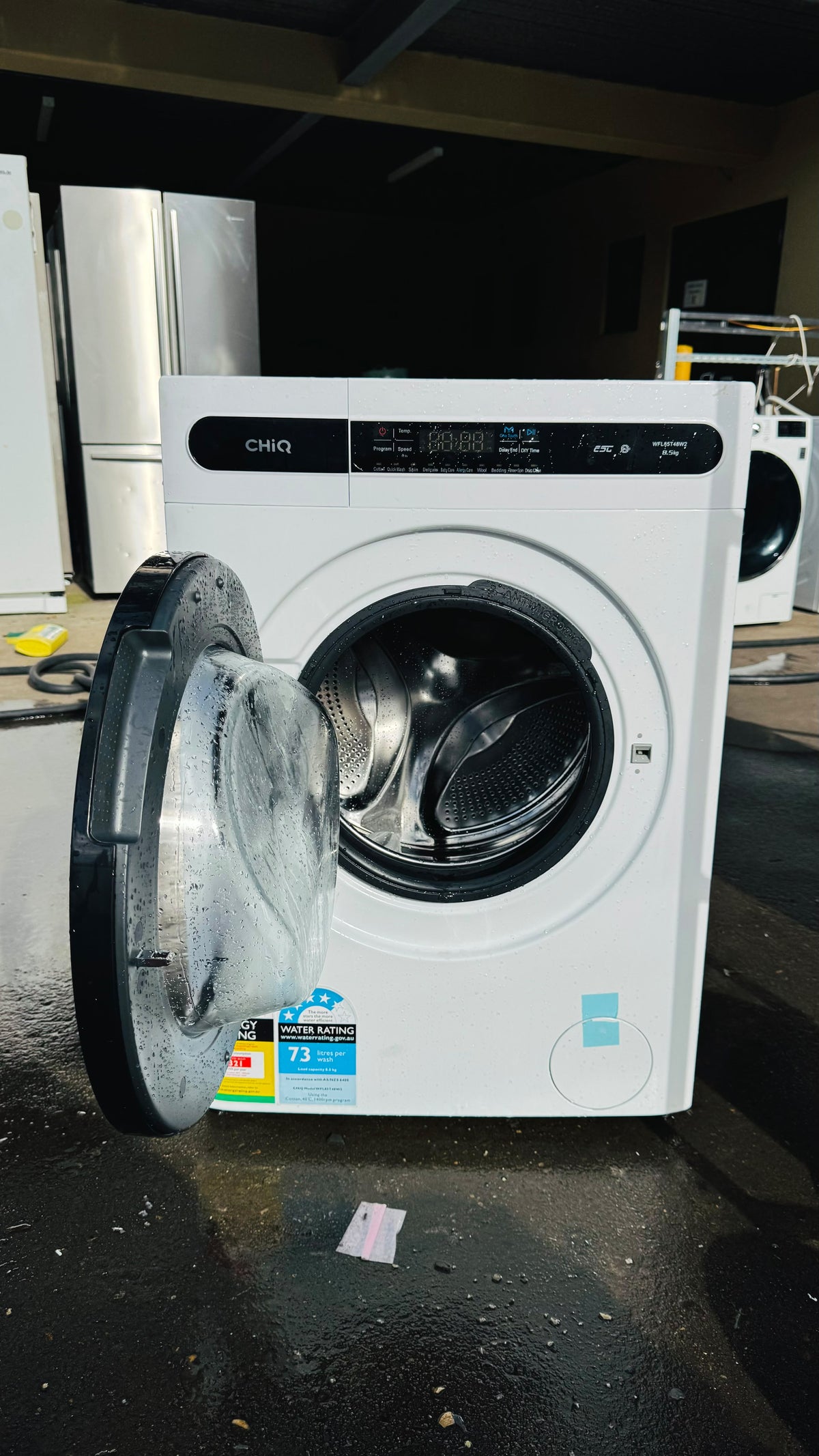 CHIQ 8.5KGS FRONT LOADER WASHING MACHINE