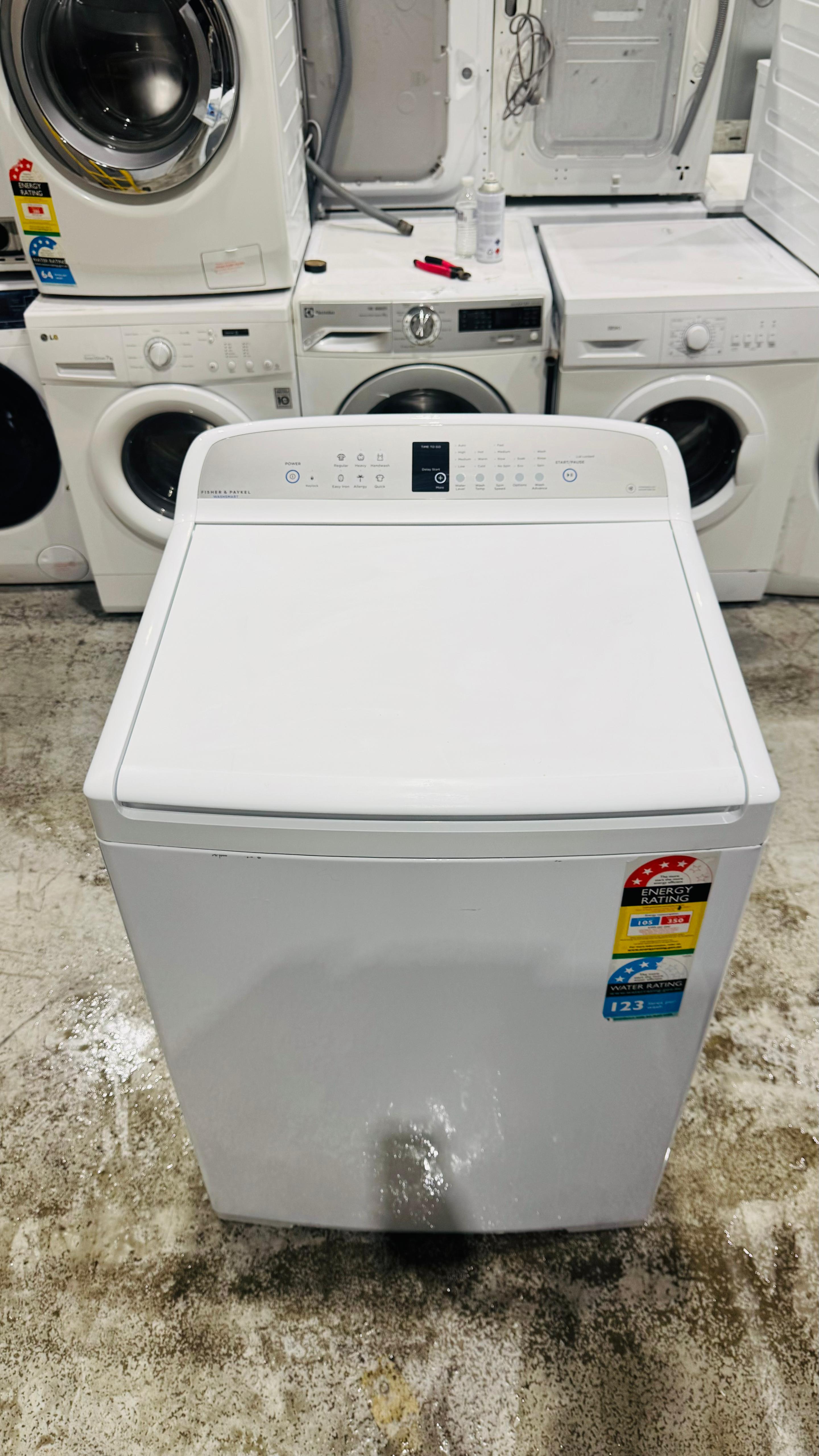 FISHER AND PAYKEL 10KG TOP LOADER WASHING MACHINE