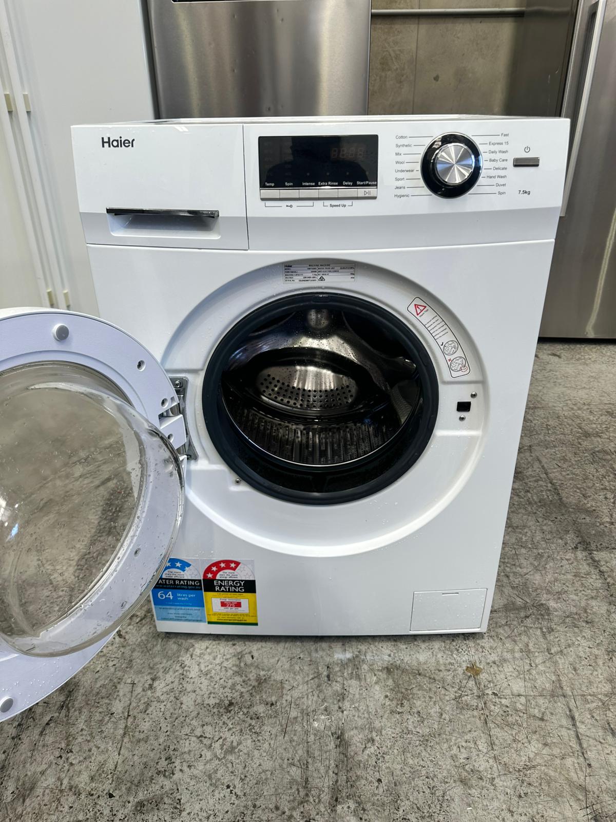 HAIER 7.5KGS FRONT LOADER WASHING MACHINE