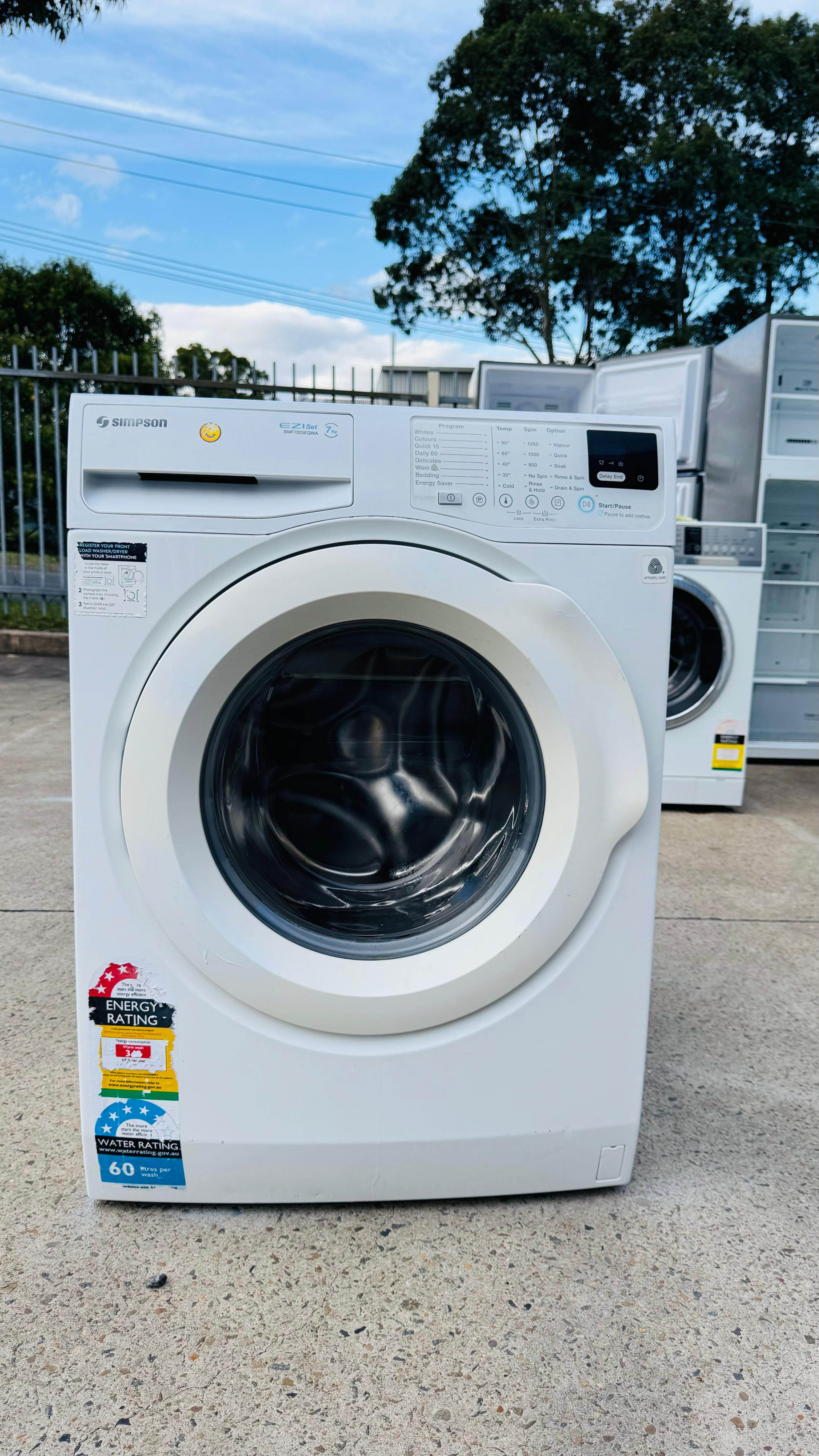 SIMPSON 7KGS FRONT LOADER WASHING MACHINE