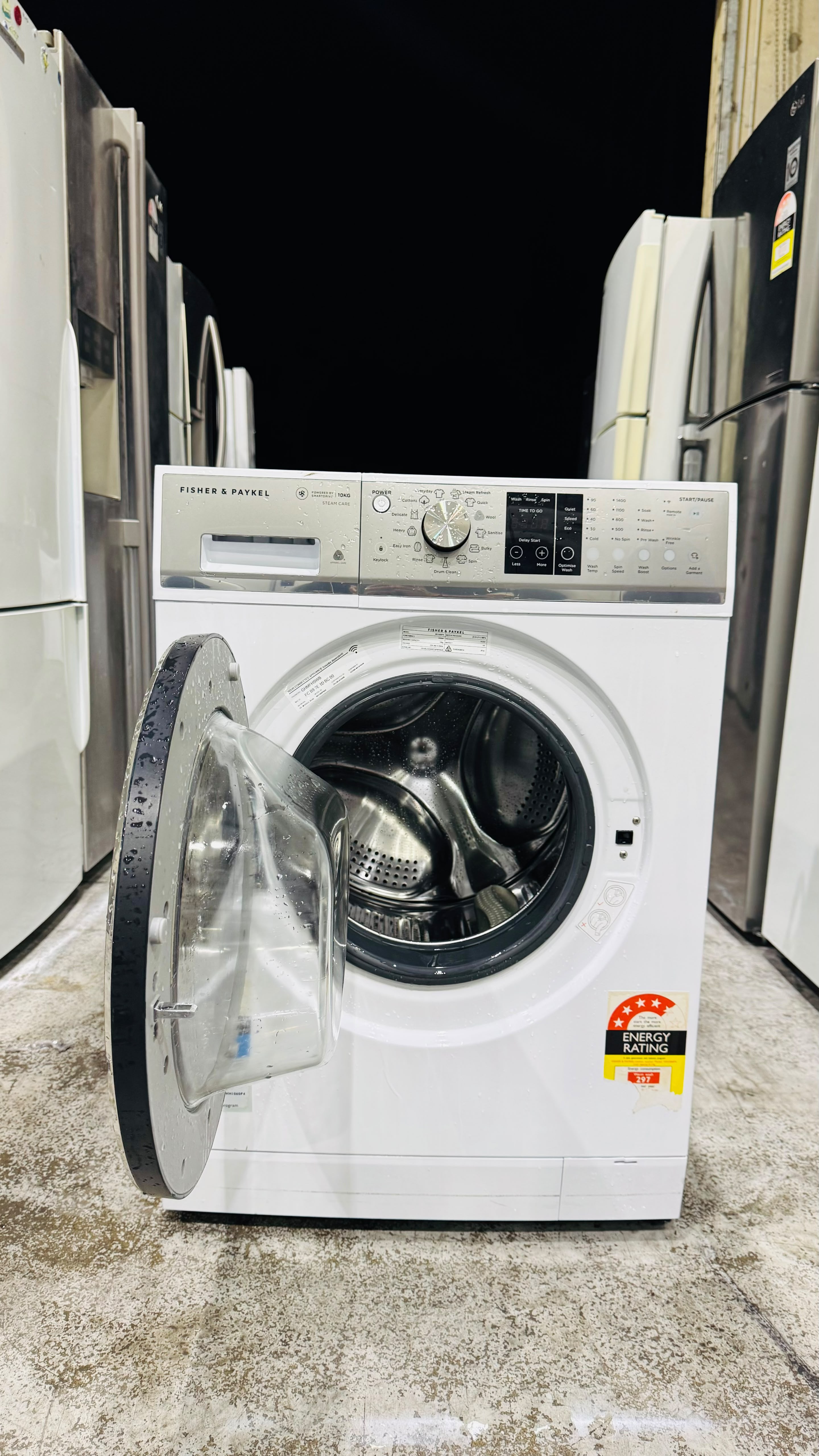 FISHER AND PAYKEL 10KGS FRONT LOADER WASHING MACHINE