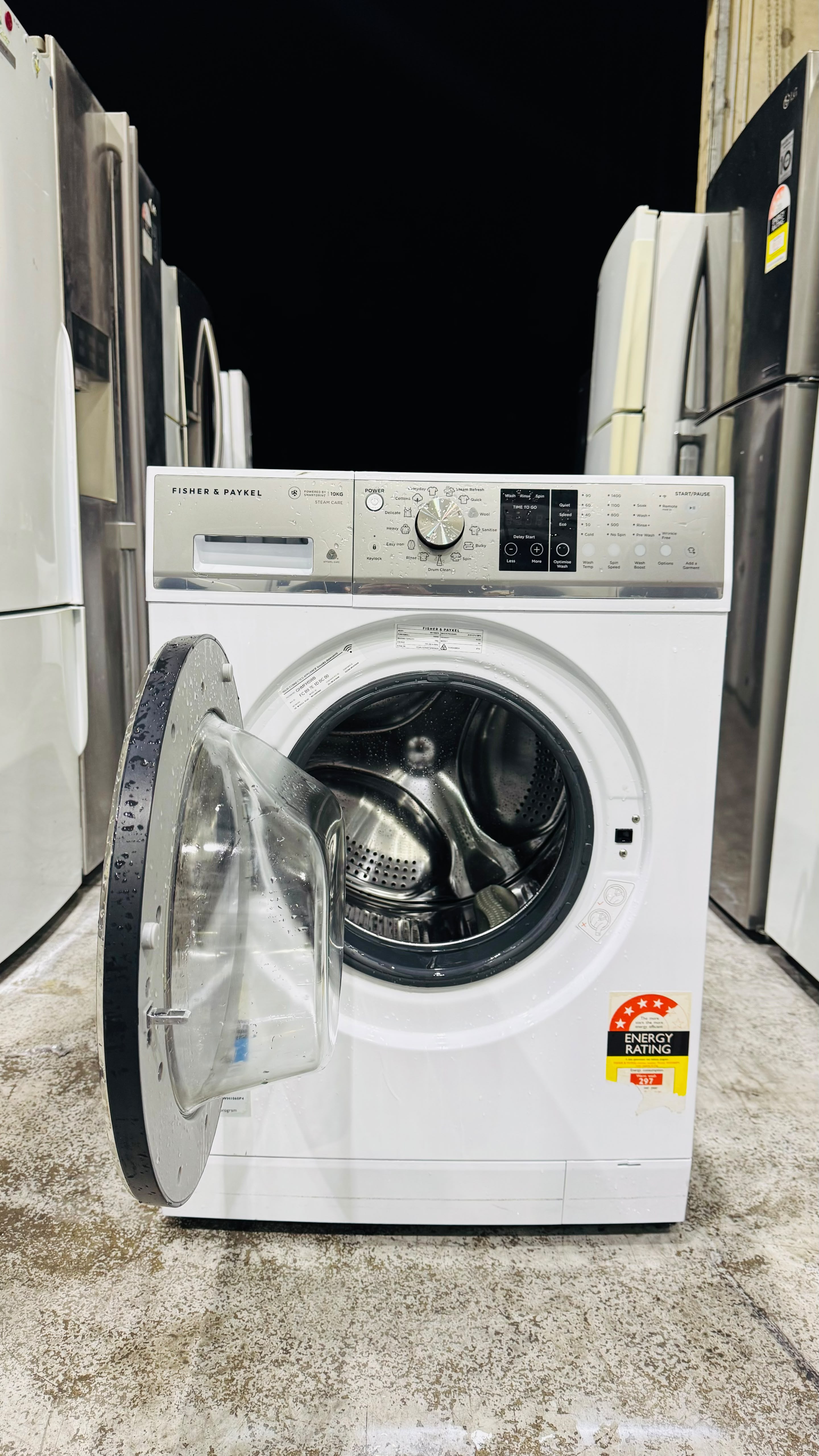 FISHER AND PAYKEL 10KGS FRONT LOADER WASHING MACHINE
