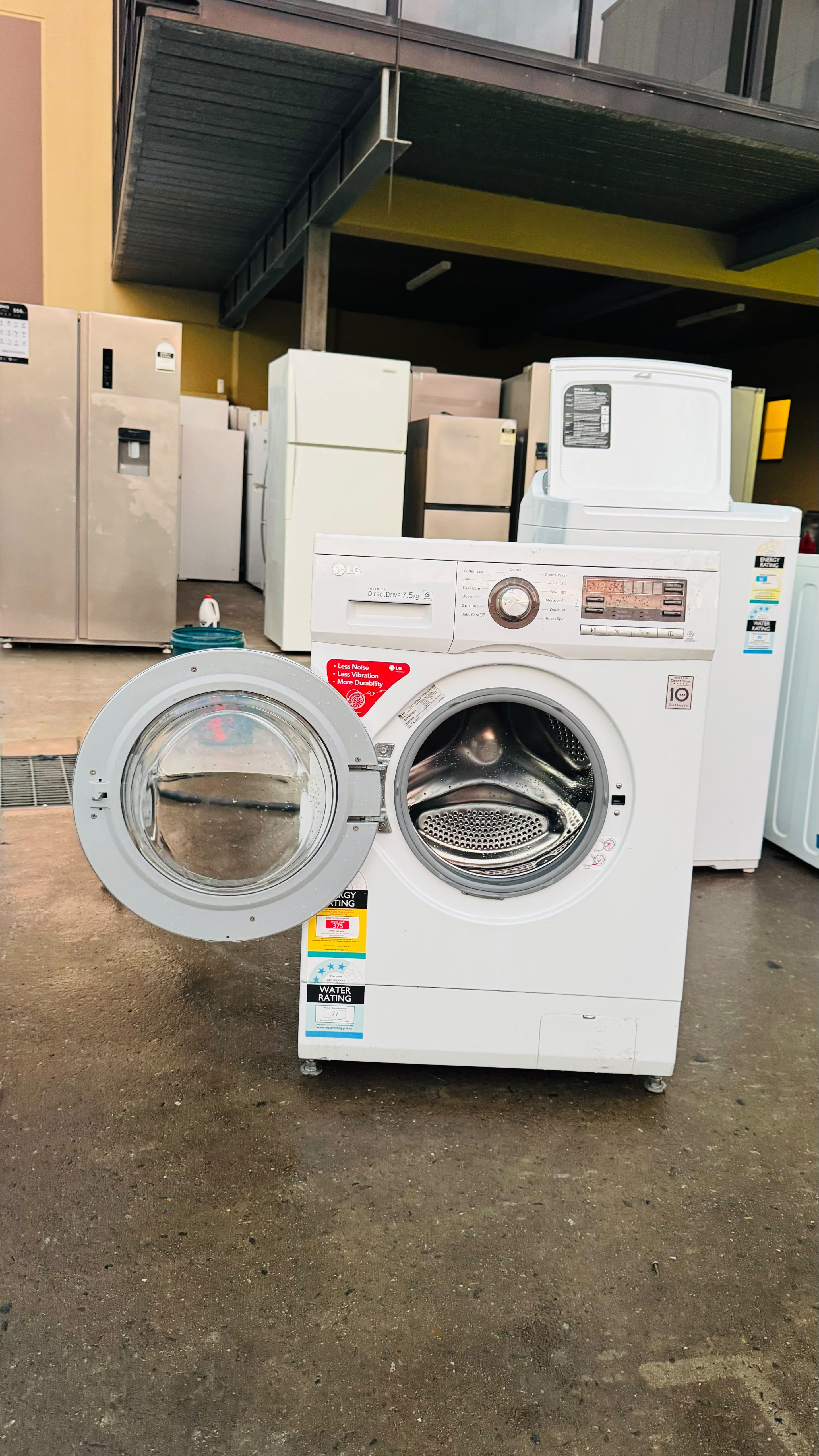 LG 7.5KGS FRONT LOADER WASHING MACHINE