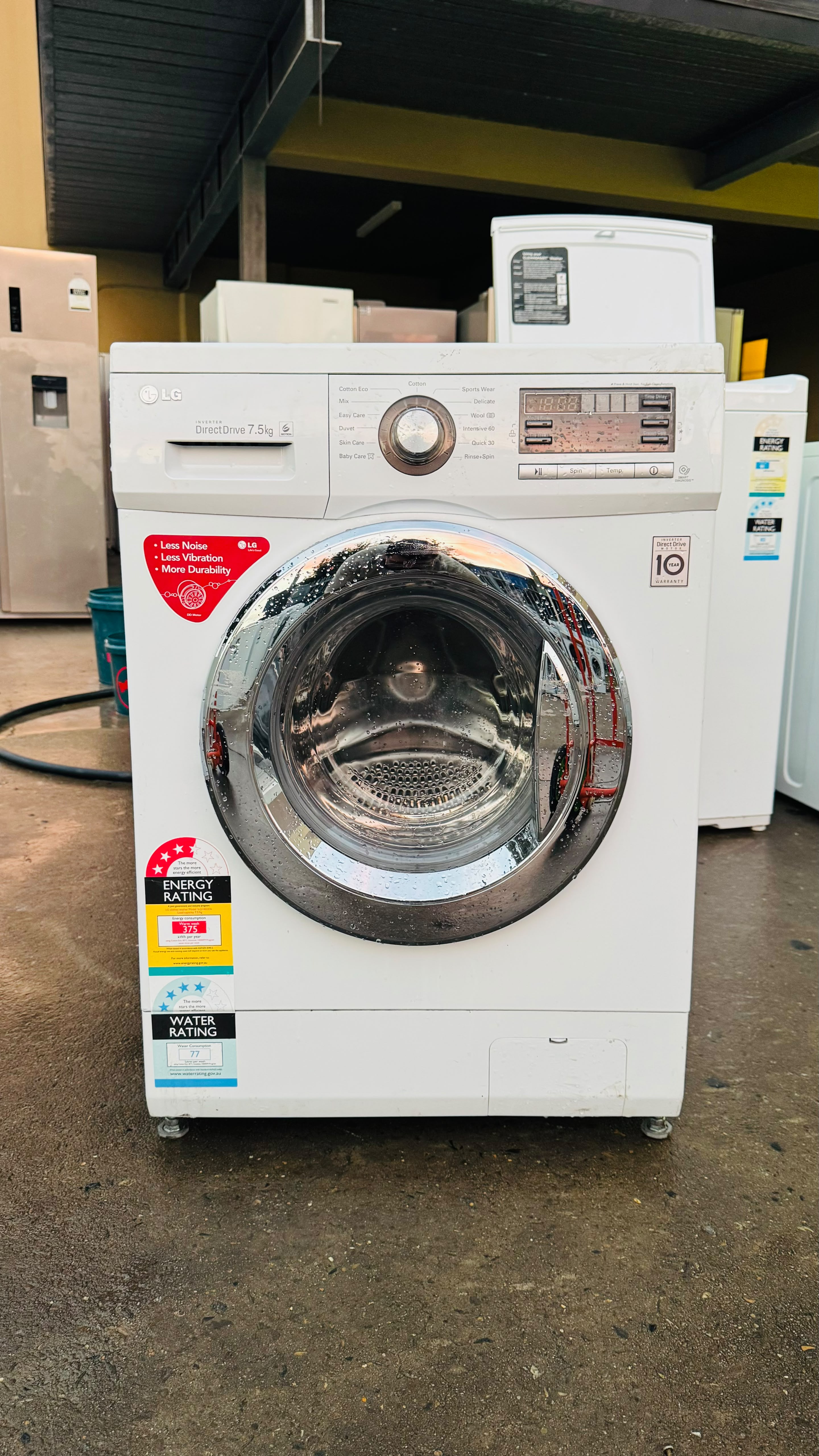 LG 7.5KGS FRONT LOADER WASHING MACHINE