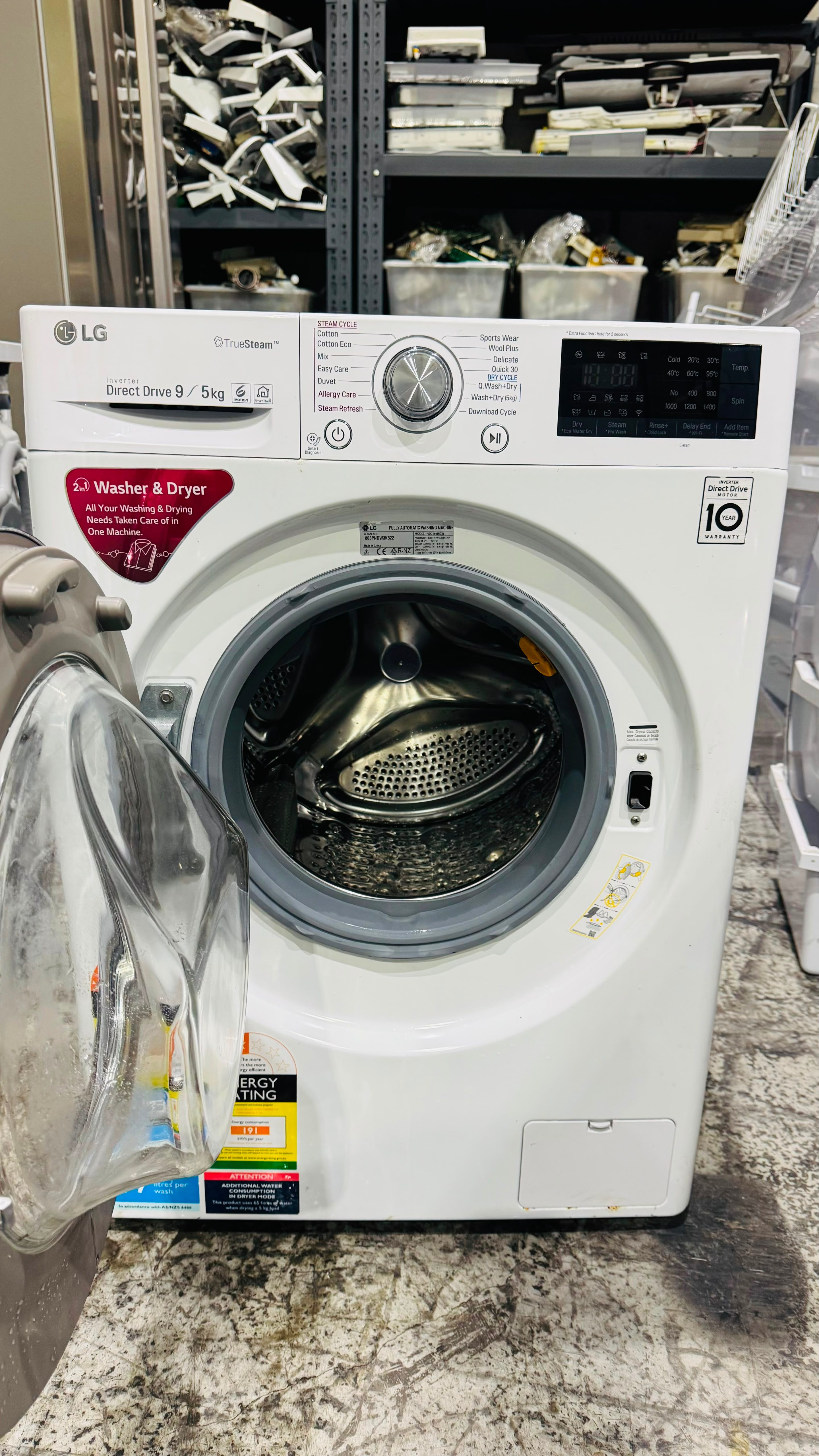 LG 9KGS FRONT LOADER WASHING MACHINE