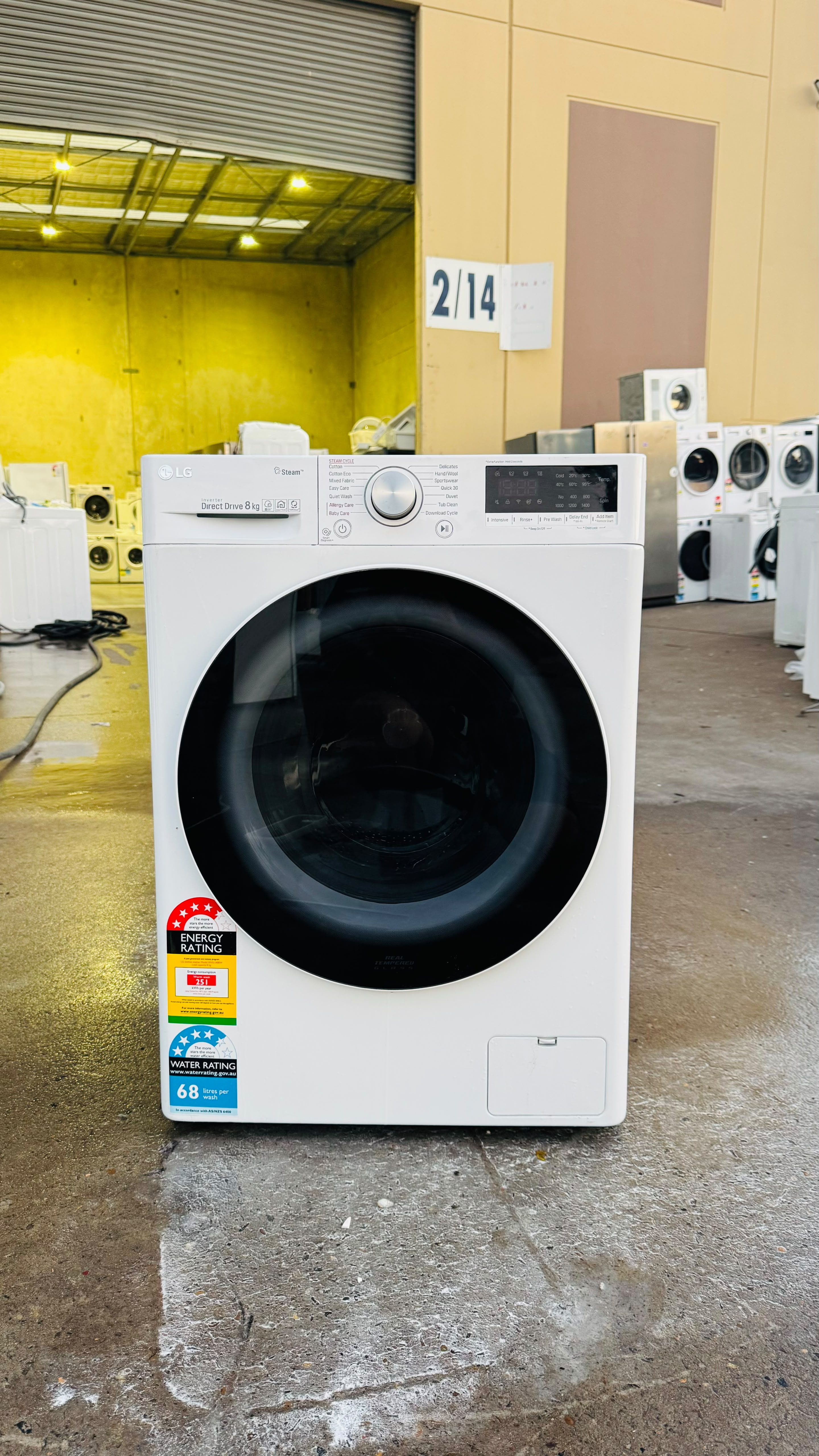 LG 8KGS FRONT LOADER WASHING MACHINE
