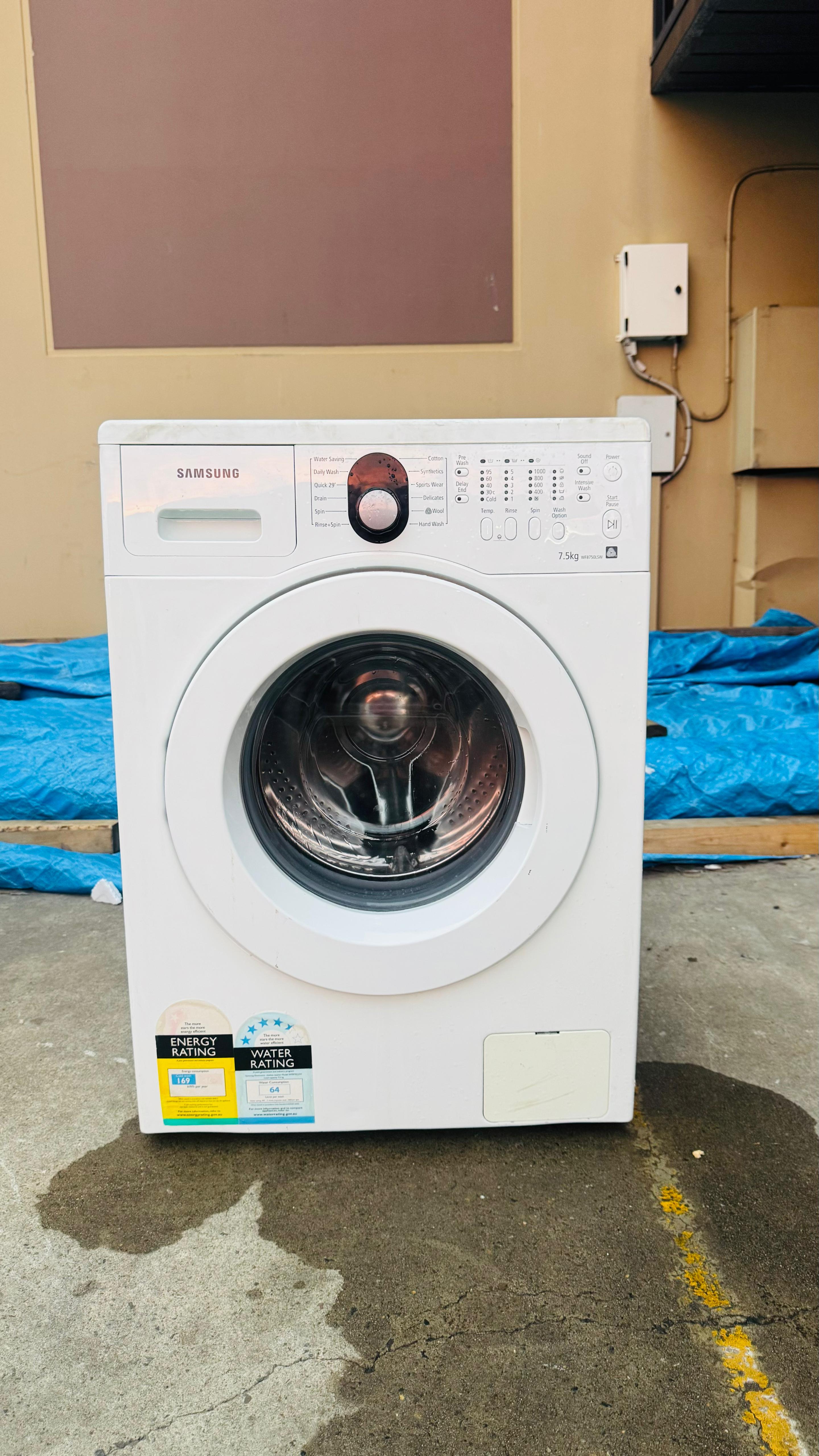 SAMSUNG 7.5KGS FRONT LOADER WASHING MACHINE