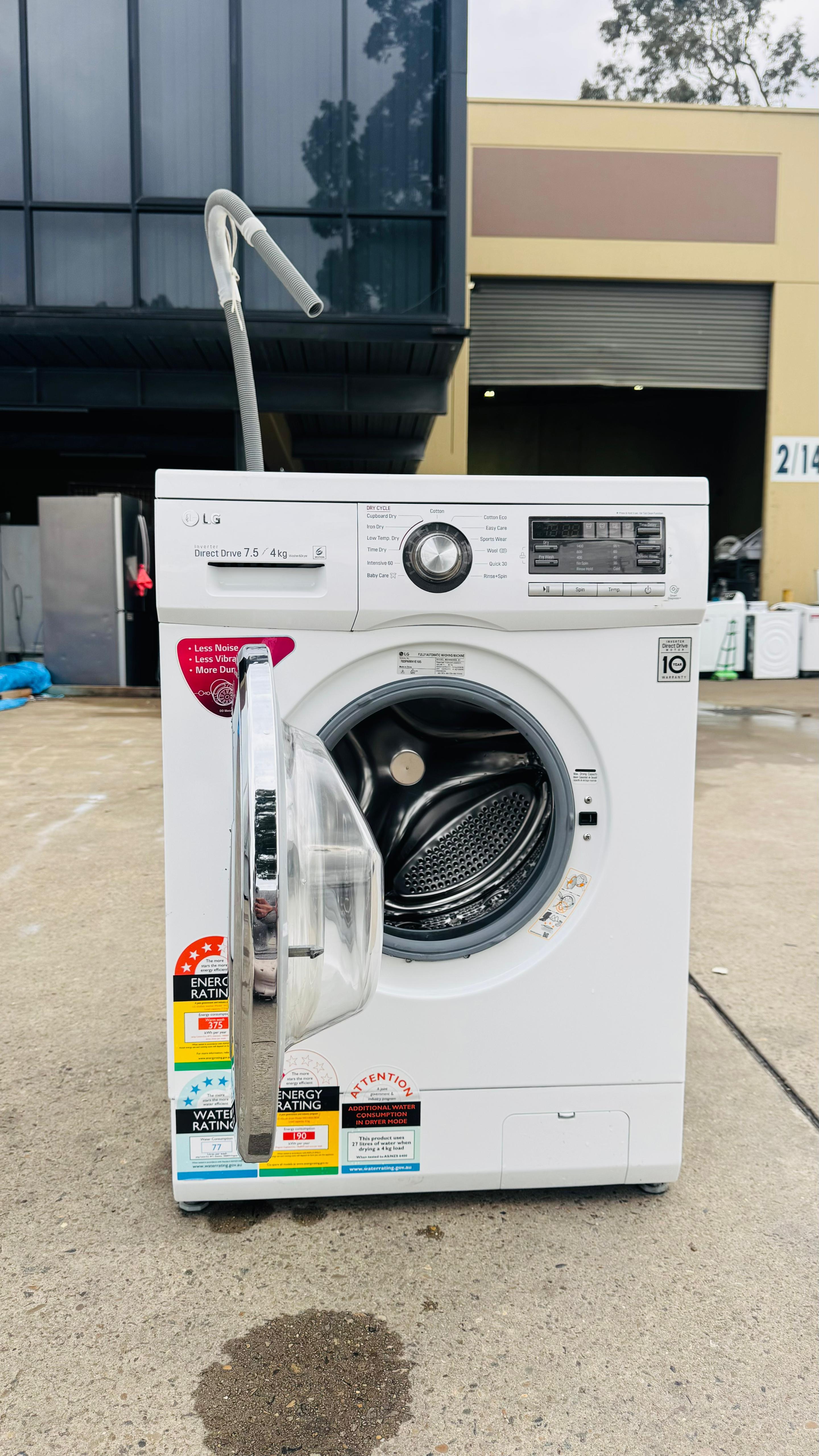 LG 7.5KGS FRONT LOADER WASHING MACHINE