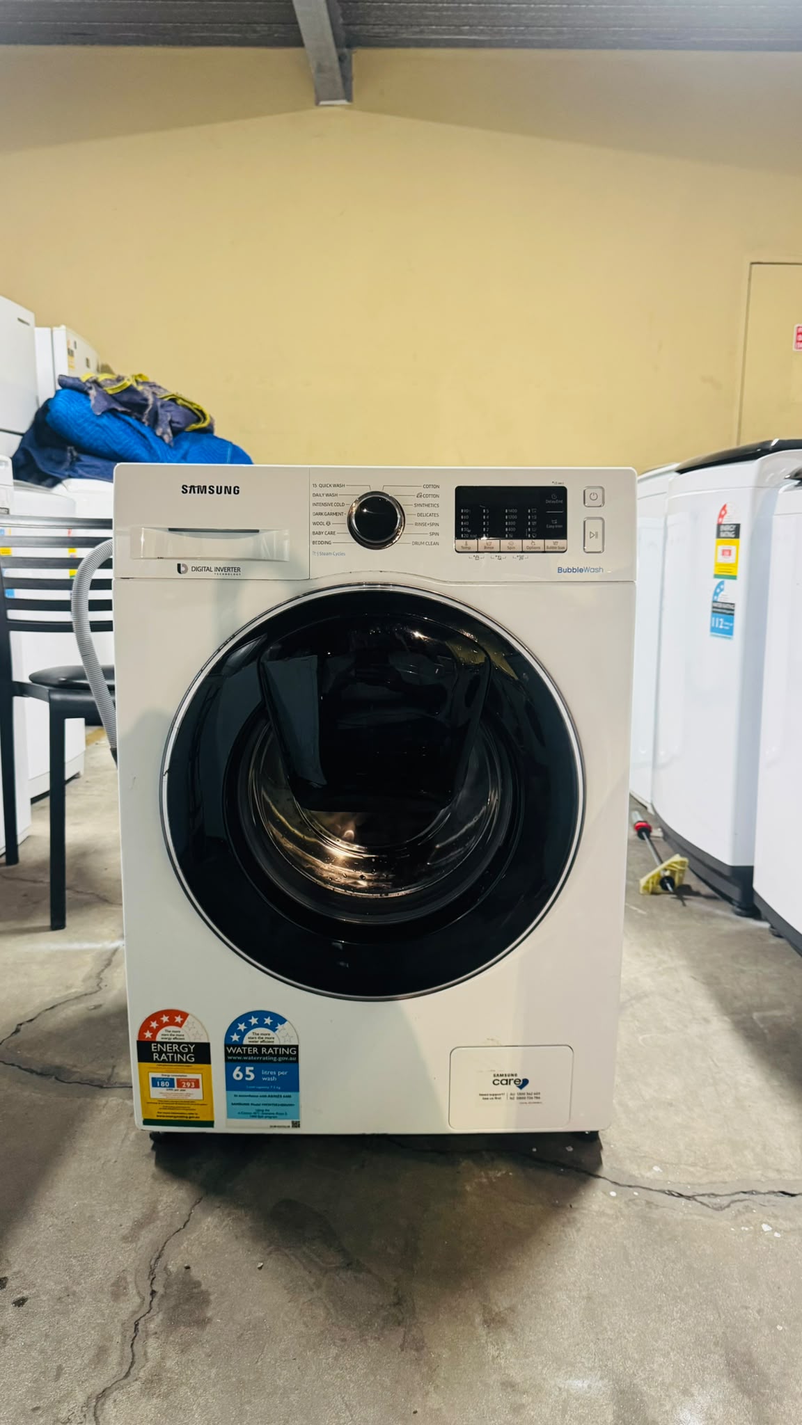 SAMSUNG 7.5KGS FRONT LOADER WASHING MACHINE