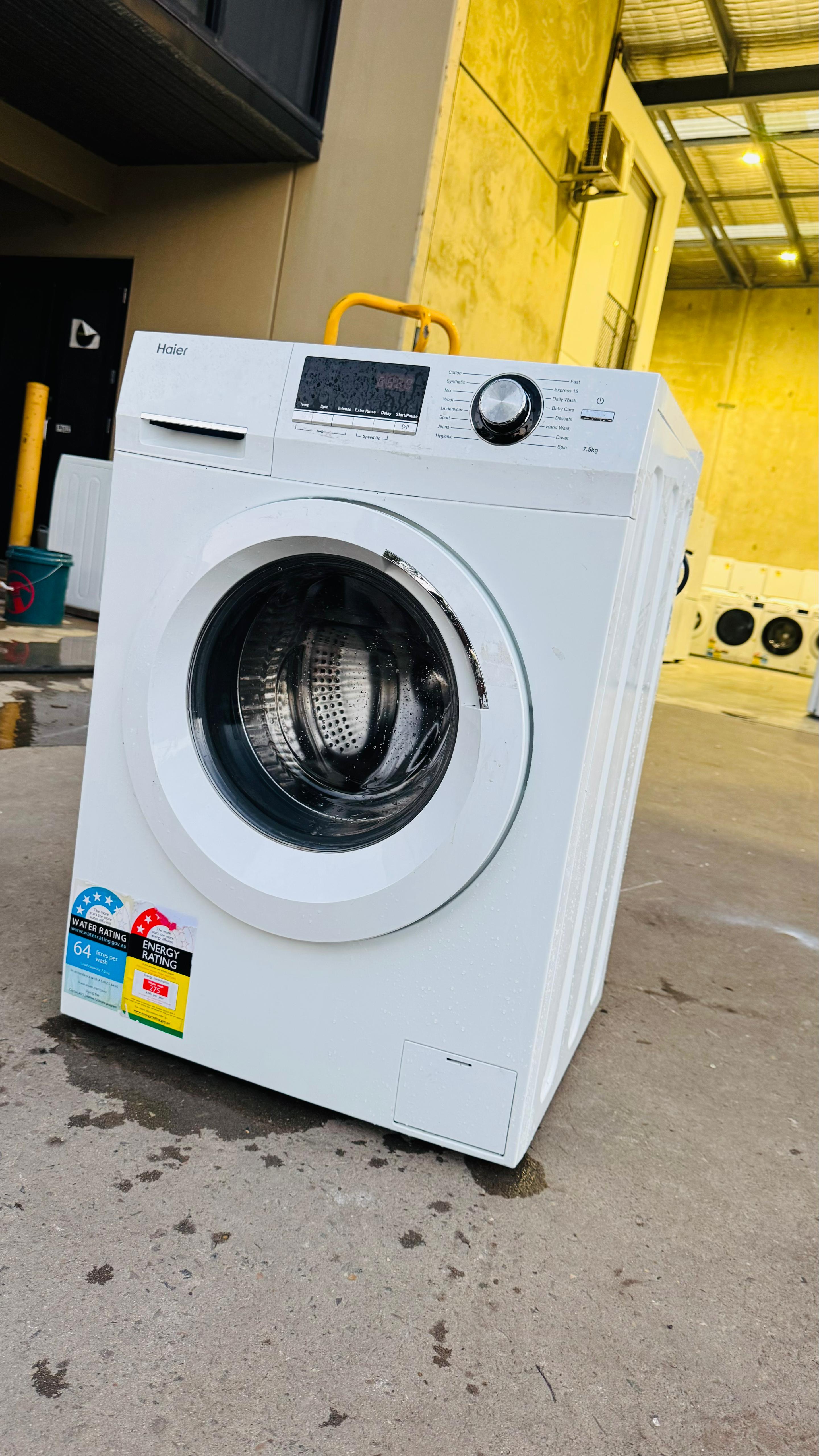 HAIER 7.5KGS FRONT LOADER WASHING MACHINE
