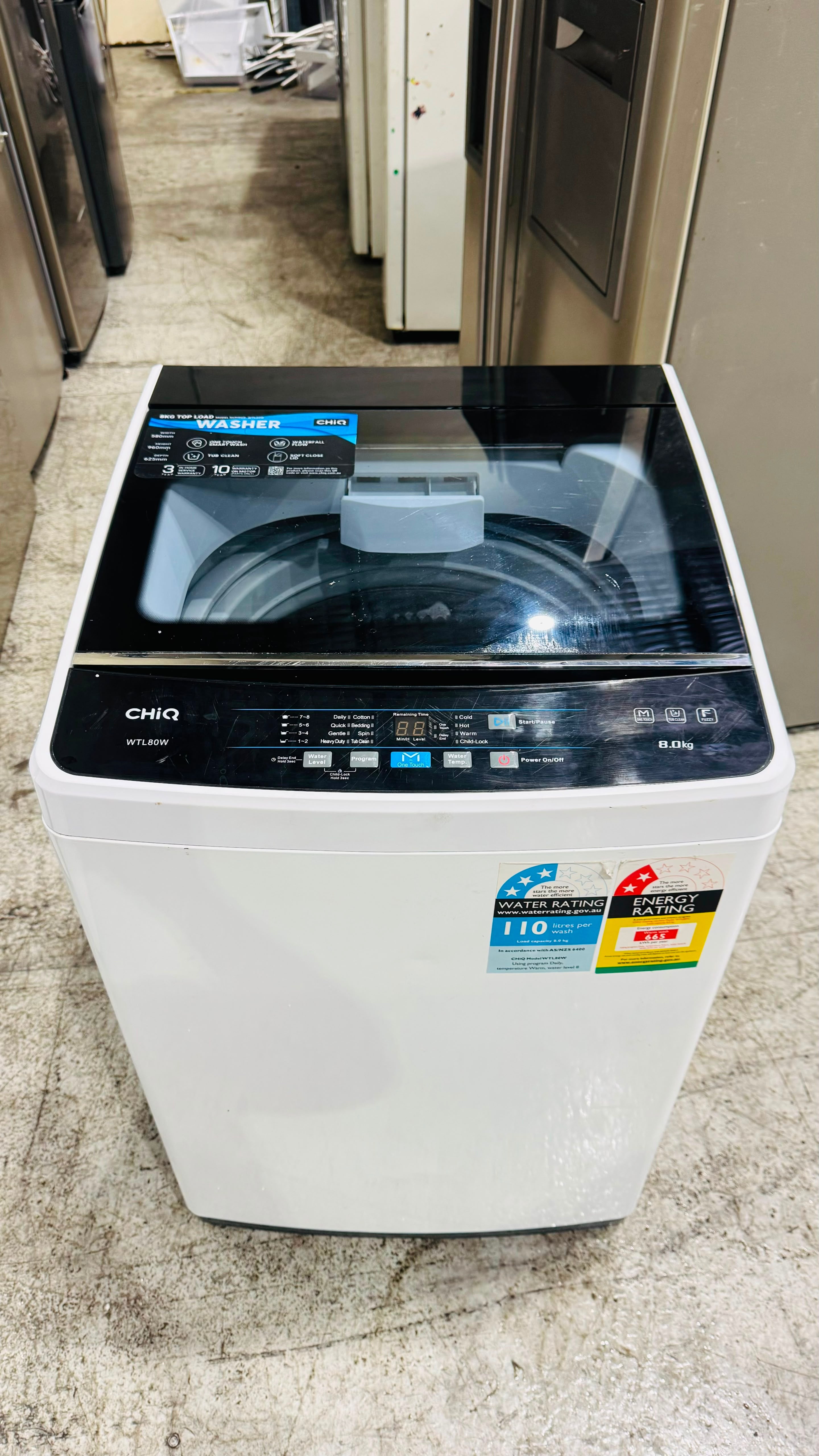 CHIQ 8KGS TOP LOADER WASHING MACHINE