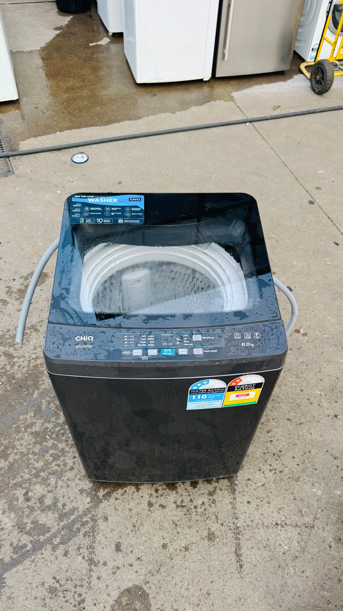 CHIQ 8KGS TOP LOADER WASHING MACHINE
