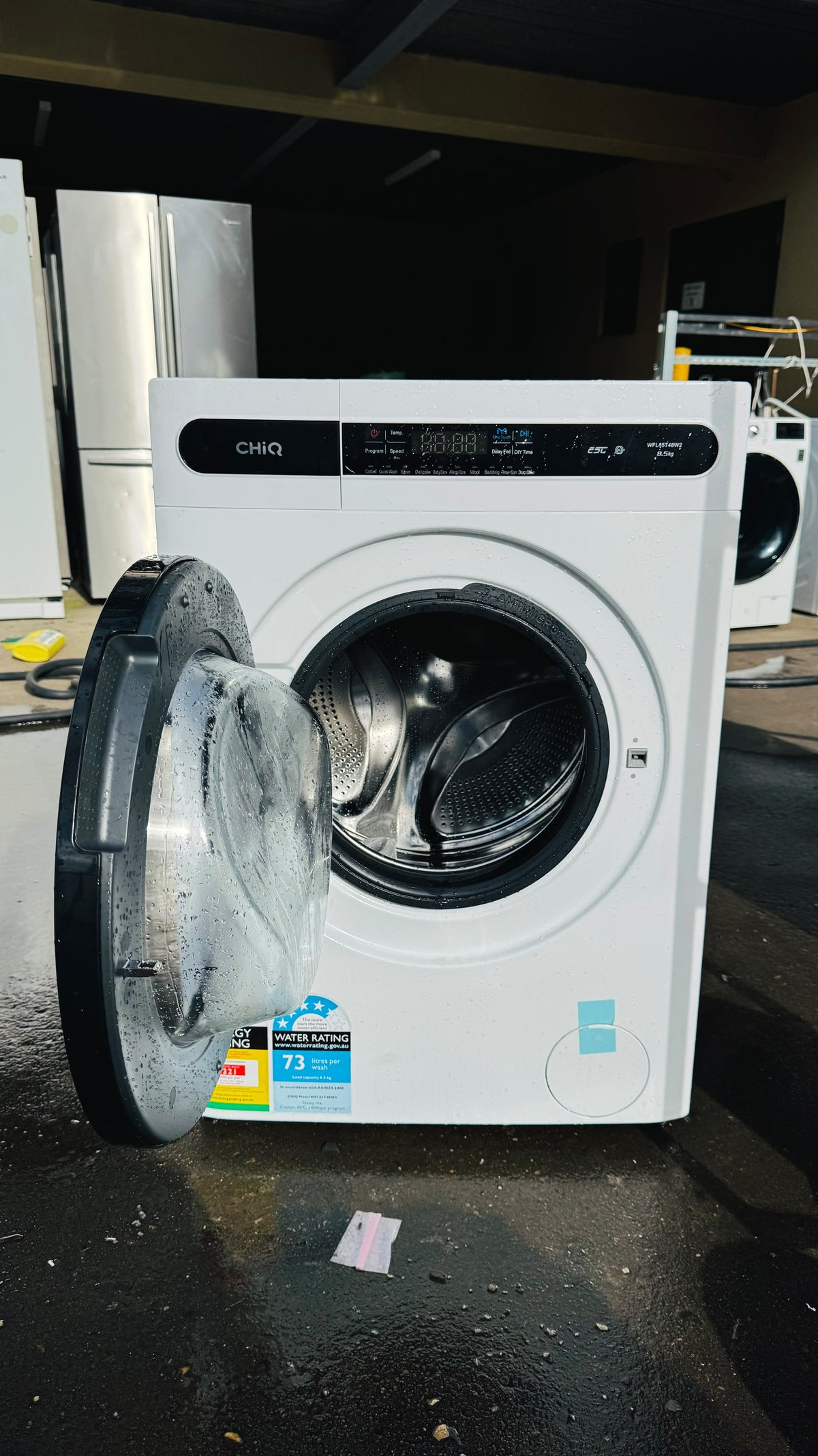 CHIQ 8.5KGS FRONT LOADER WASHING MACHINE