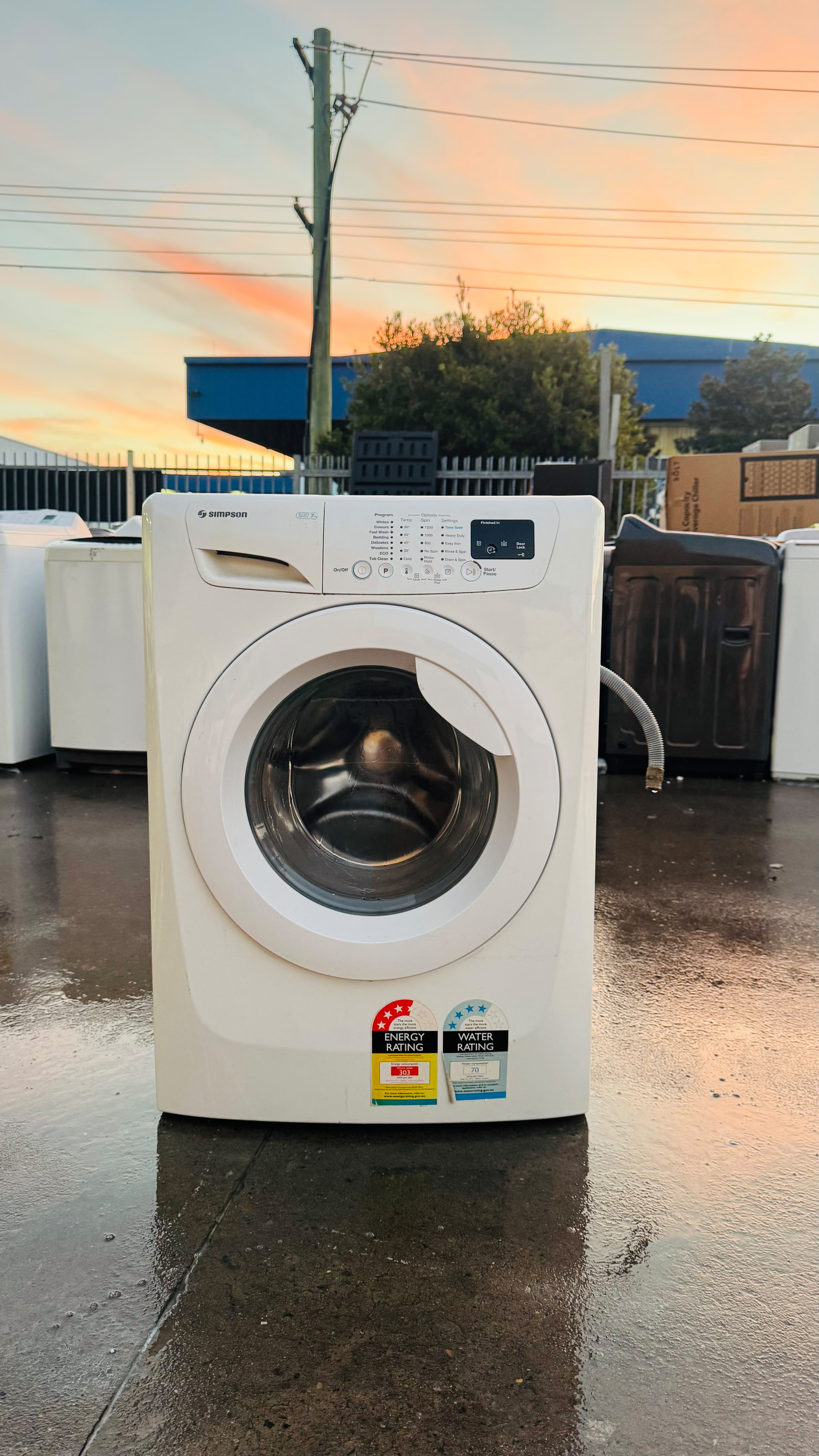 SIMPSON 7KGS FRONT LOADER WASHING MACHINE