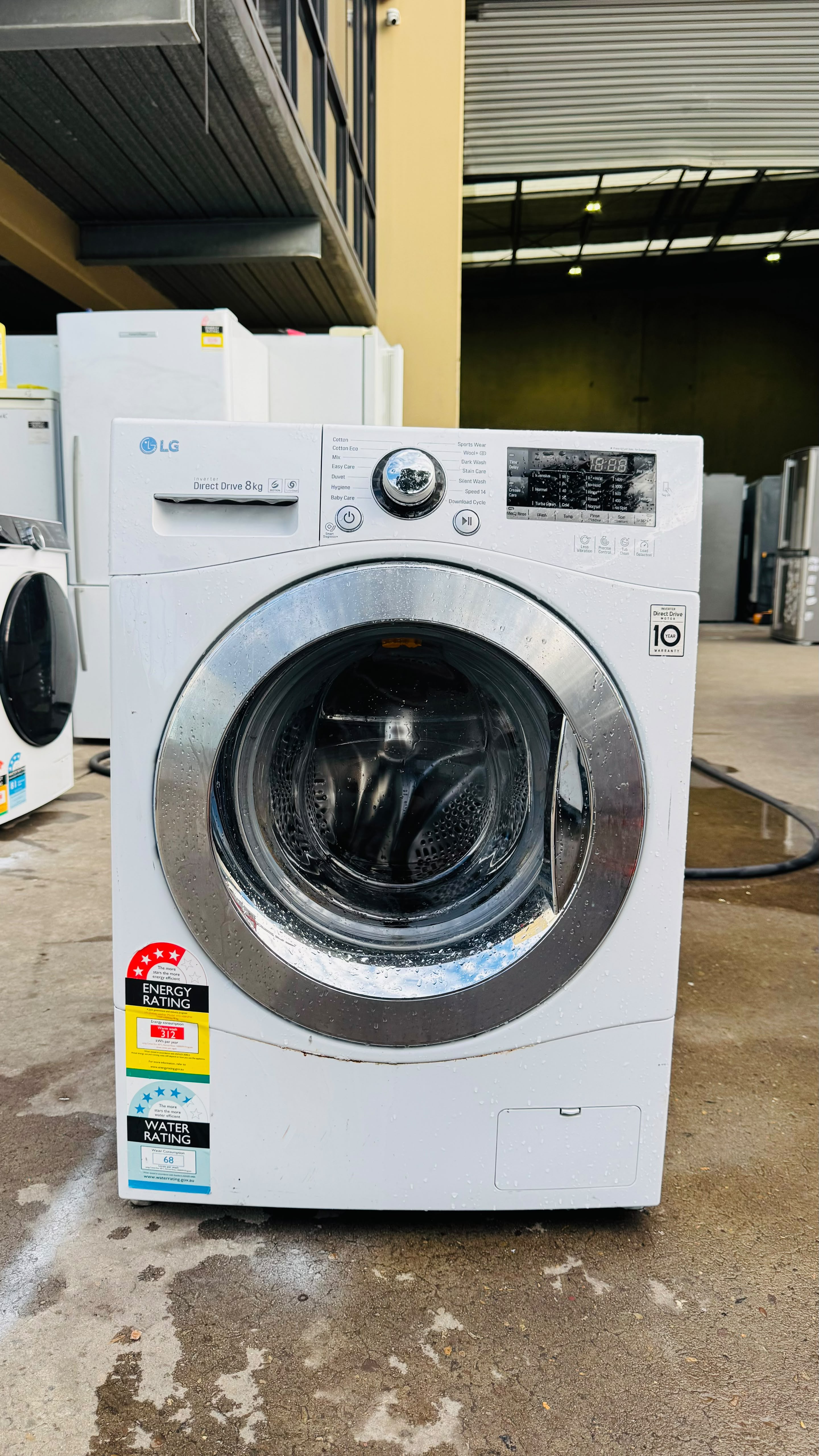 LG 8KGS FRONT LOADER WASHING MACHINE