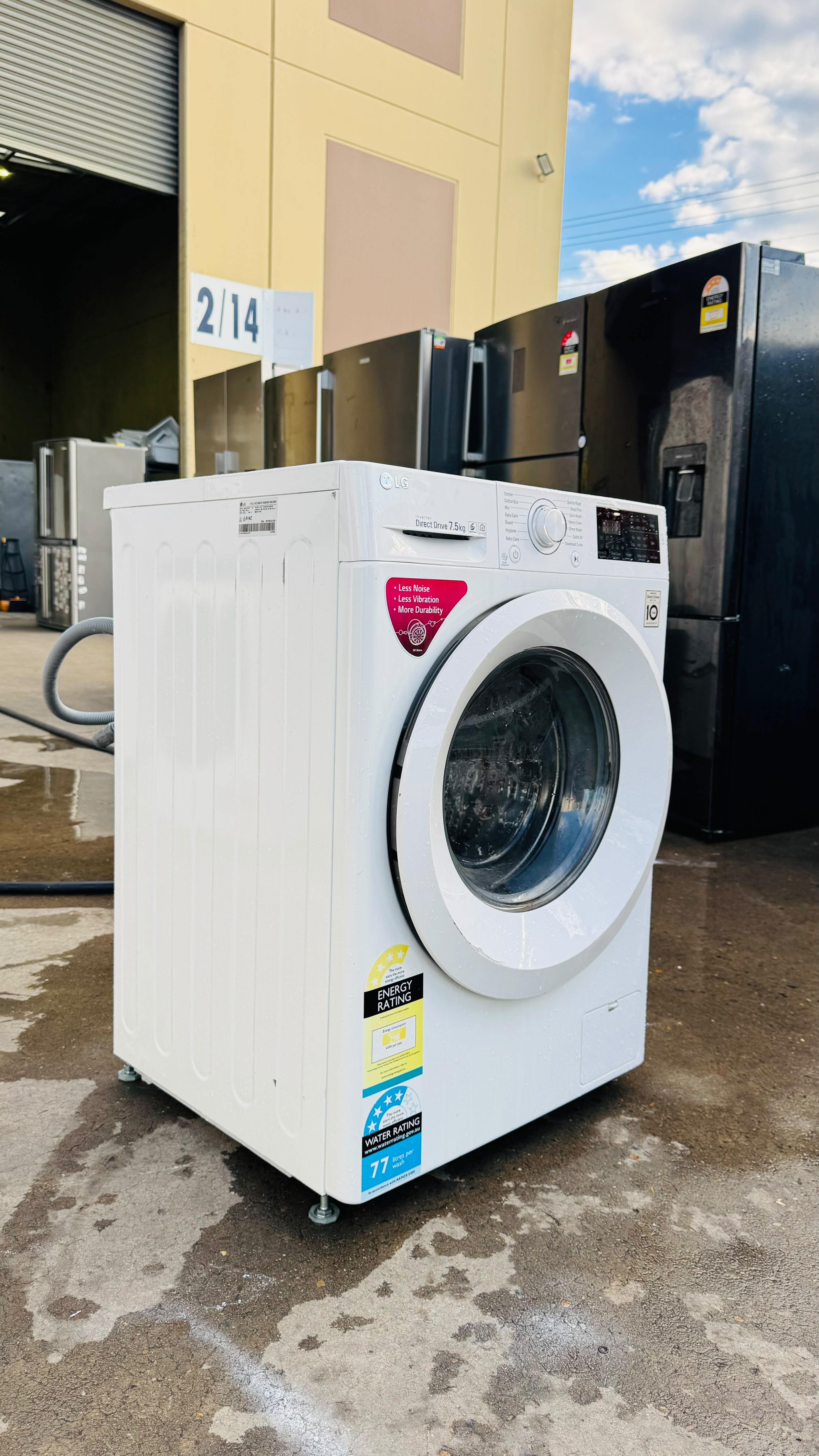 LG 7.5KGS FRONT LOADER WASHING MACHINE
