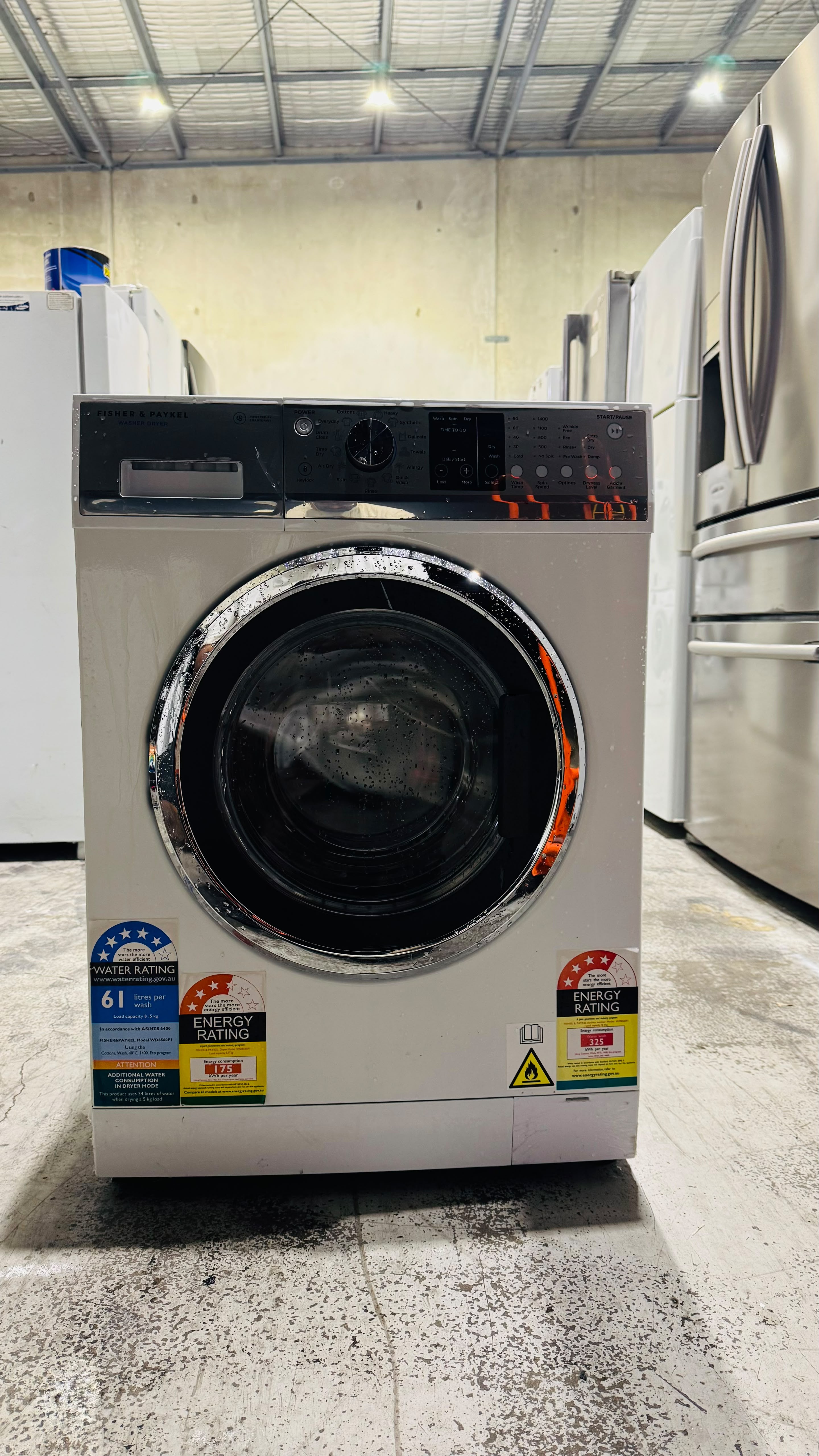 FISHER AND PAYKEL 8.5KGS FRONT LOADER WASHING MACHINE