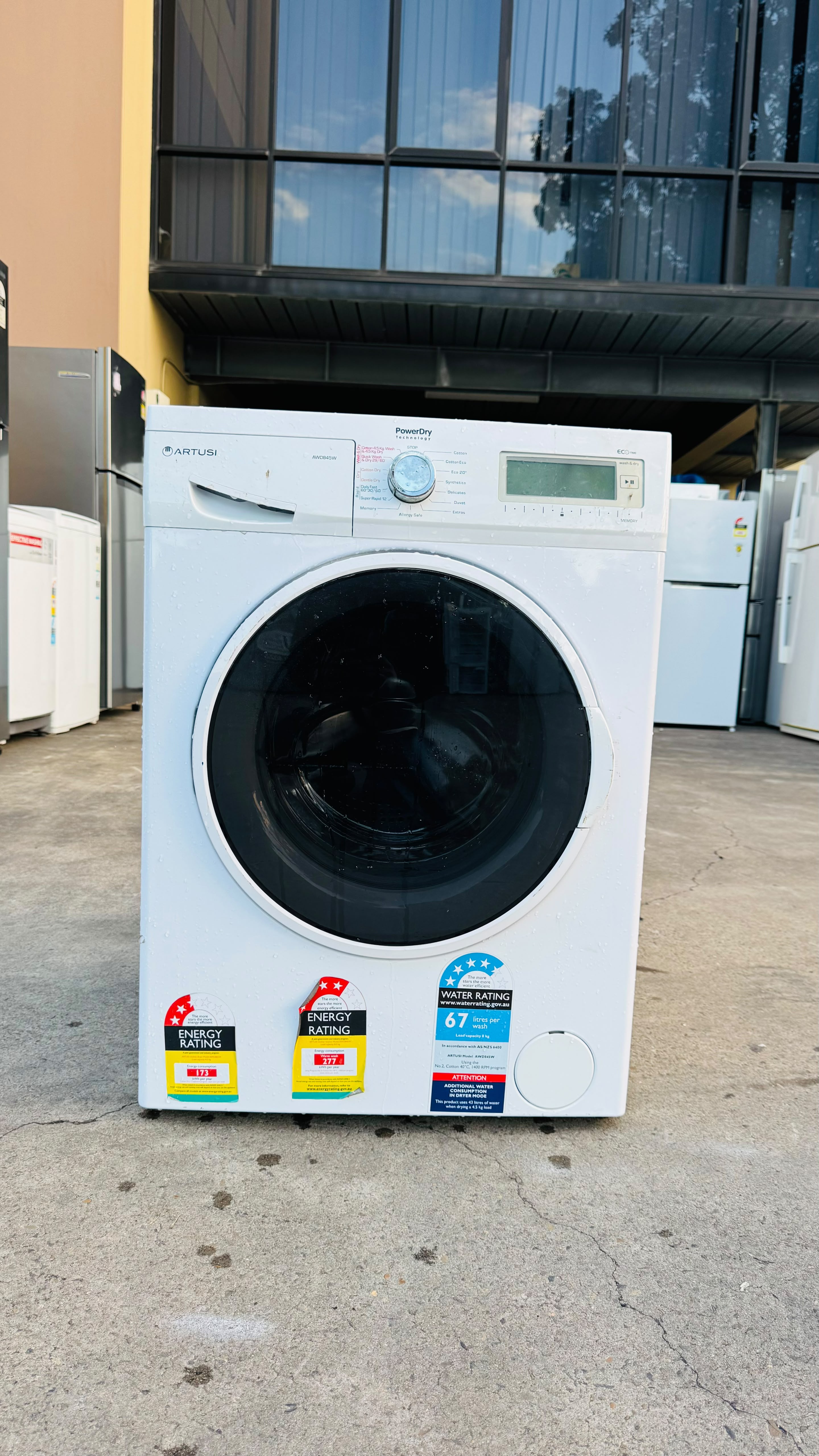ARTUSI 8KGS FRONT LOADER WASHING MACHINE