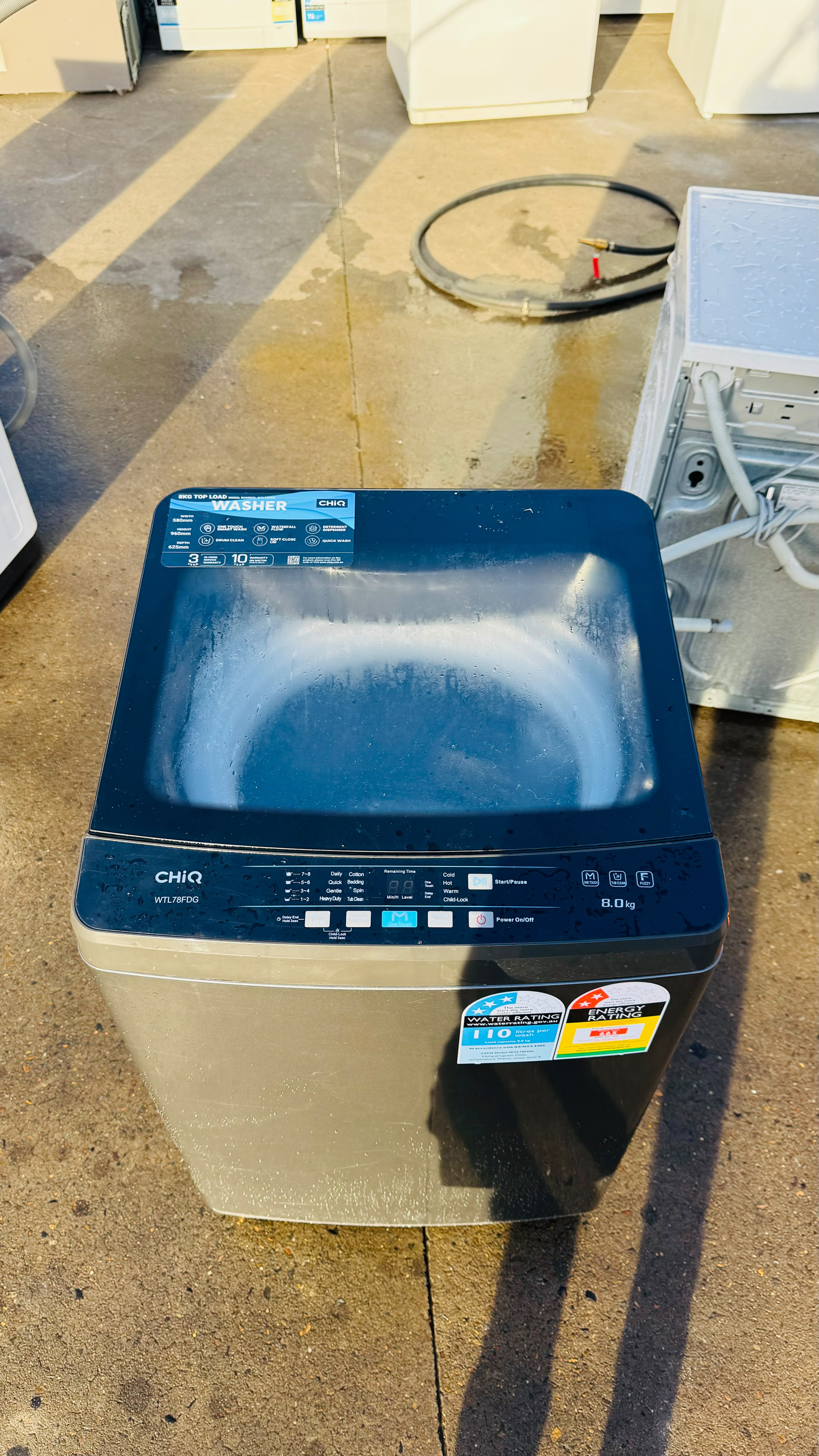 CHIQ 8KGS TOP LOADER WASHING MACHINE