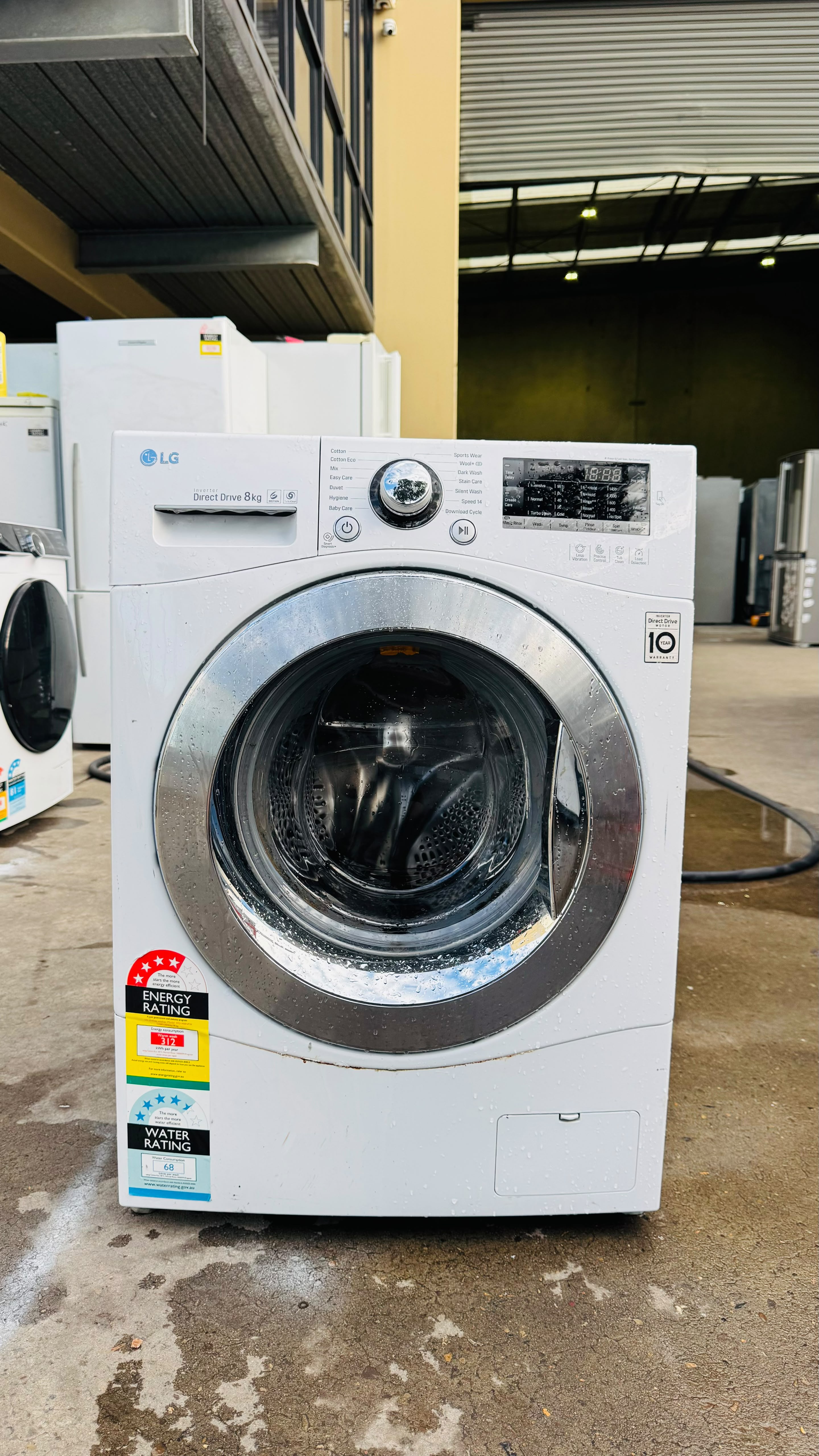 LG 8KGS FRONT LOADER WASHING MACHINE