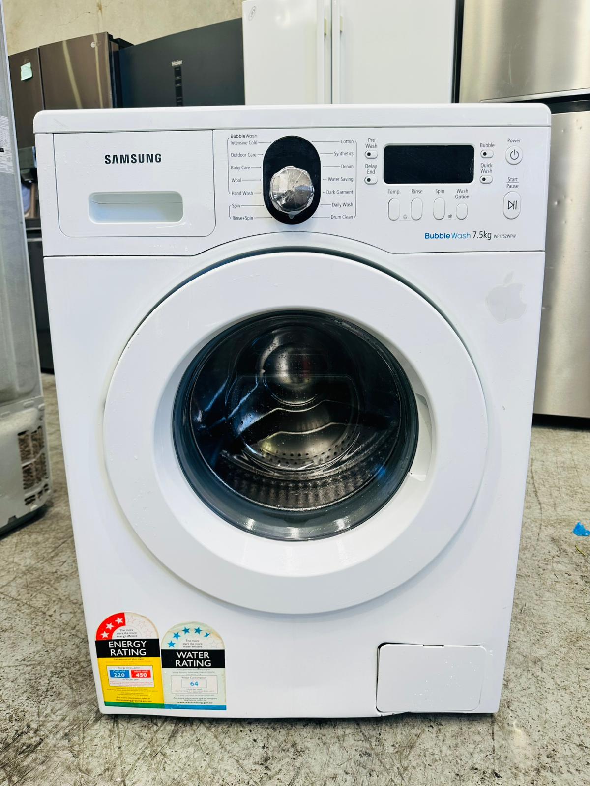 SAMSUNG 7.5KGS FRONT LOADER WASHING MACHINE