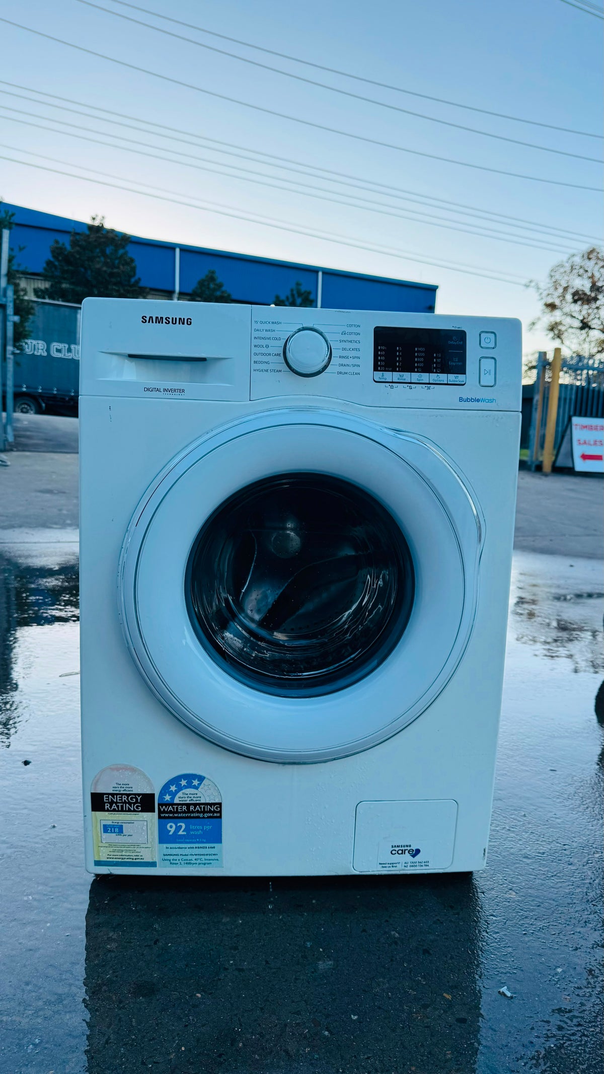 SAMSUNG 9.5KGS FRONT LOADER WASHING MACHINE