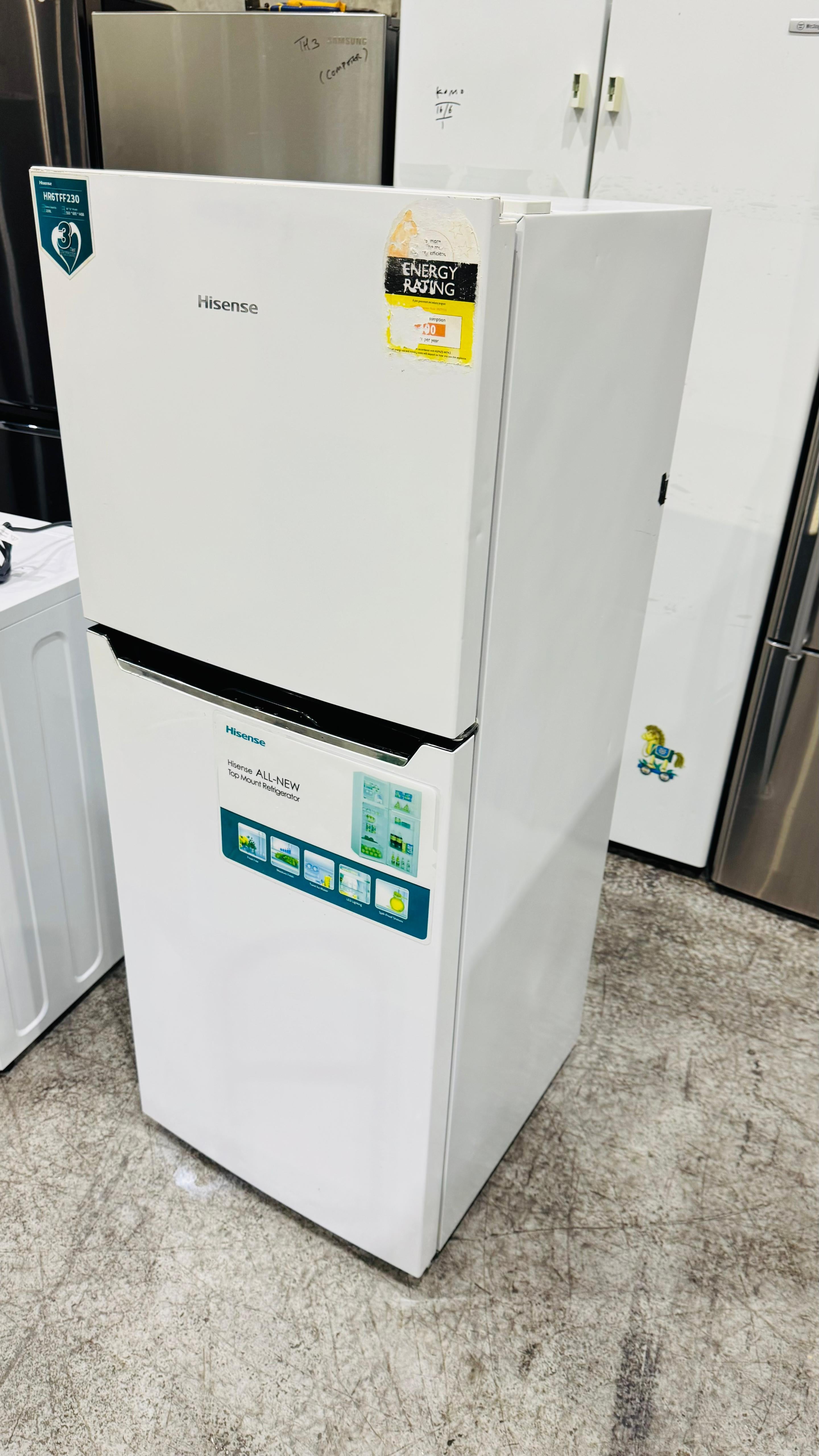 HISENSE 230 LITRES FRIDGE FREEZER